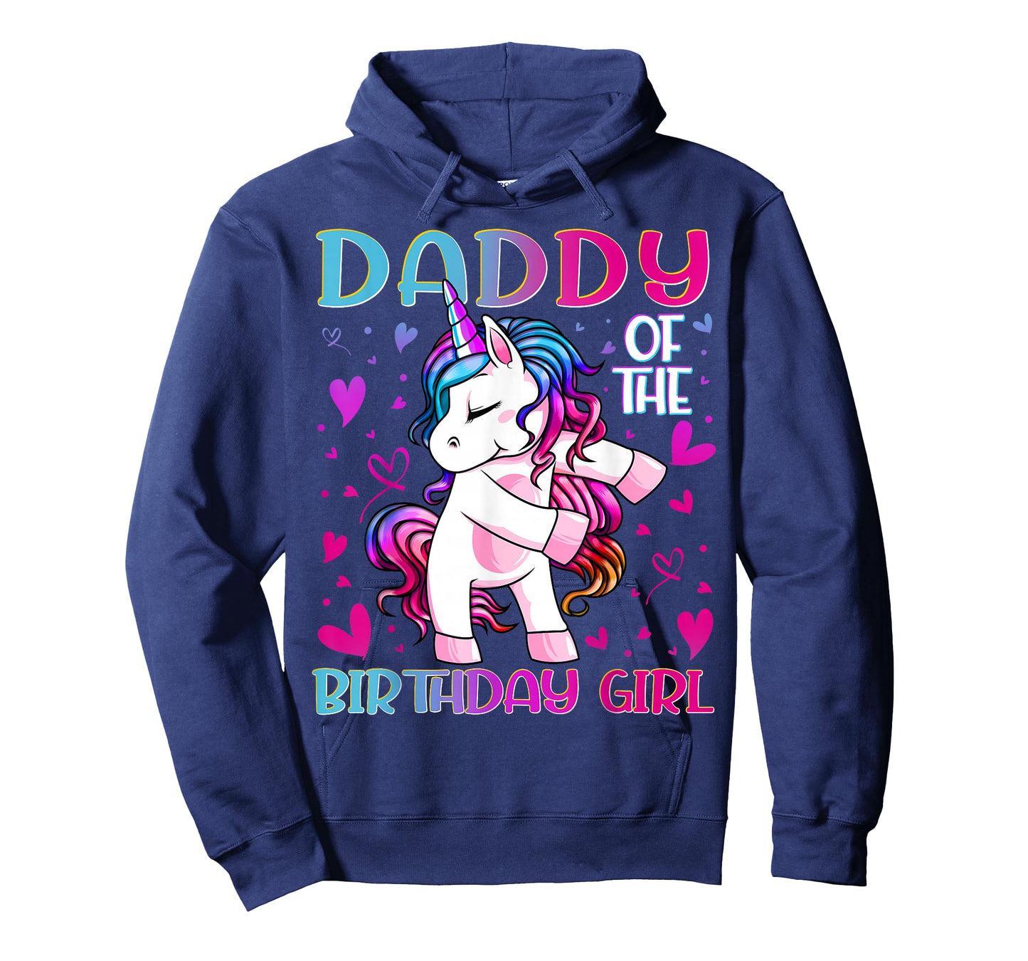 Daddy of the Birthday Girl Flossing Unicorn Dad Daddy Gifts T-Shirt