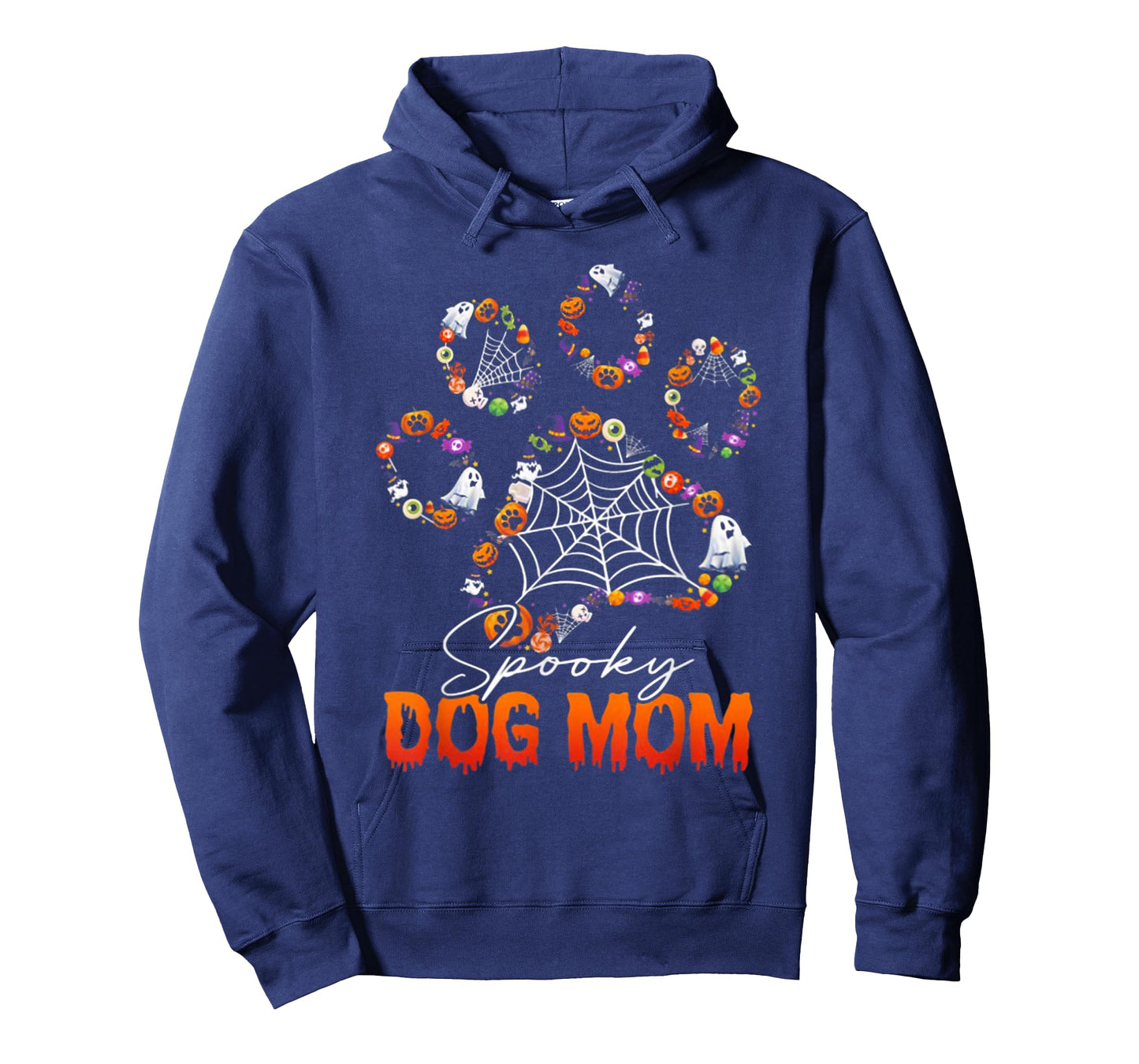 Spooky Dog Mom Cute Dog Paw Halloween T-Shirt