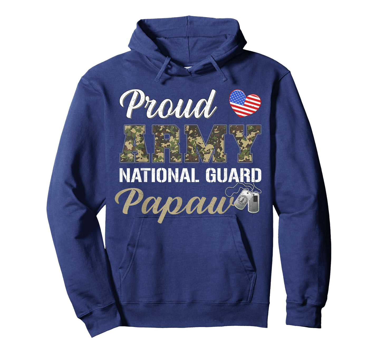 Retro Proud Army National Guard Papaw Military Pride Costume T-Shirt
