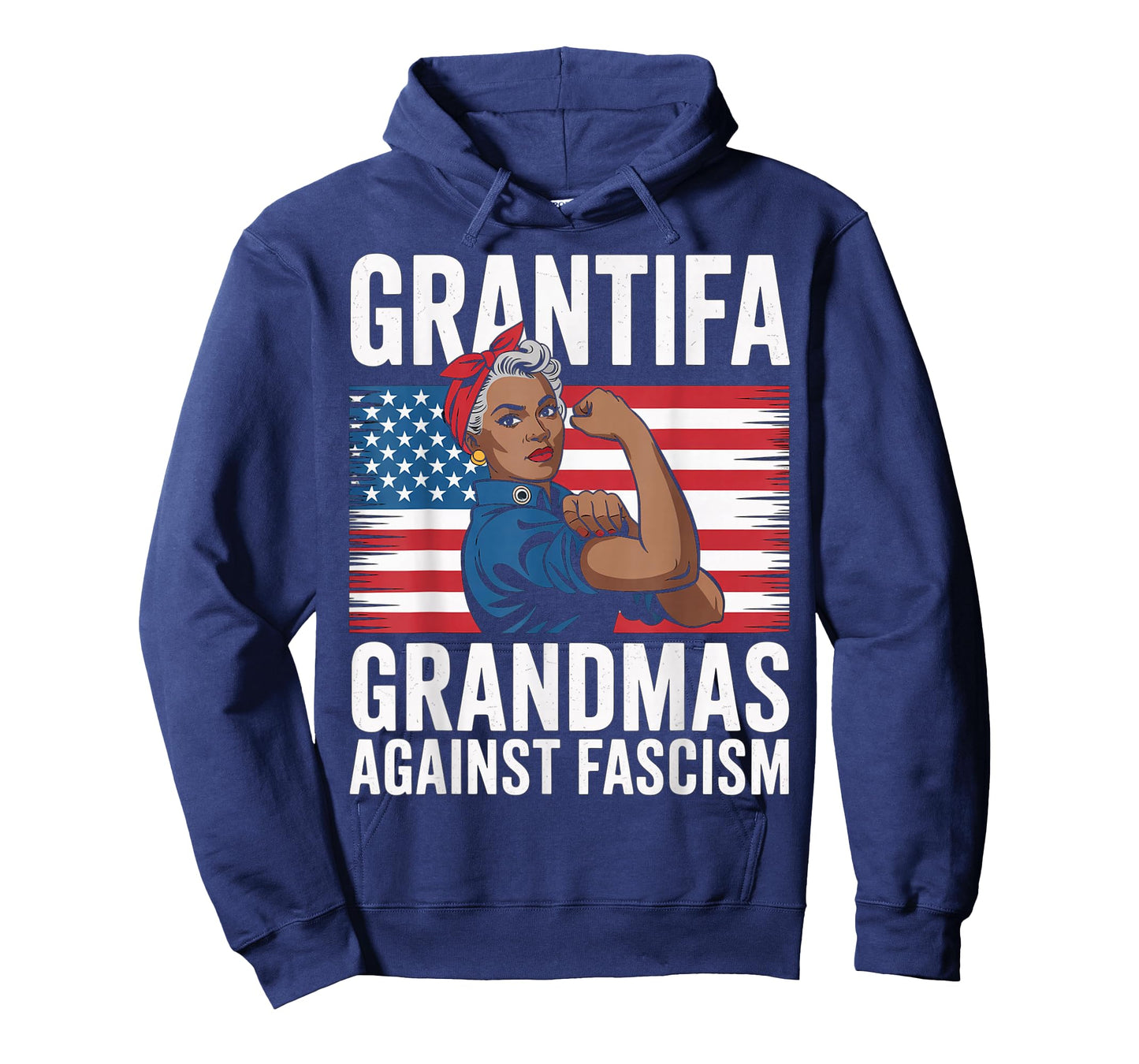 Grantifa Black Grandmas Against Fascism Flag Resist No Kings T-Shirt