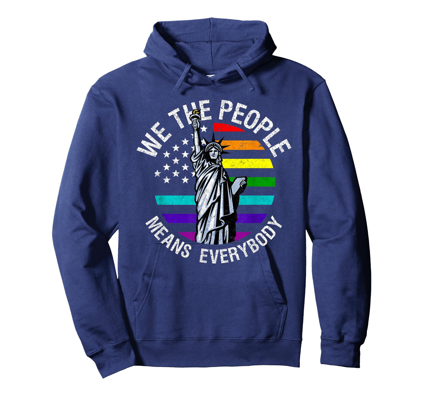 We The People Means Everyone Vintage LGBT Gay Pride Flag T-Shirt
