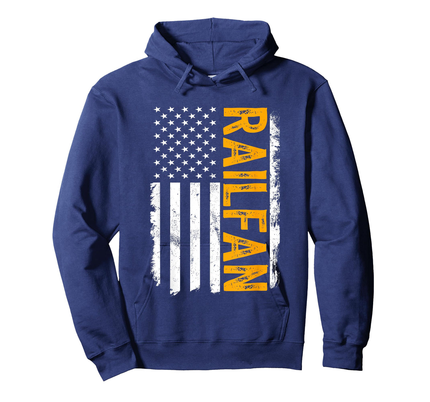 Railfan American Flag, Train Buff, Rail Buff, Trainspotter T-Shirt