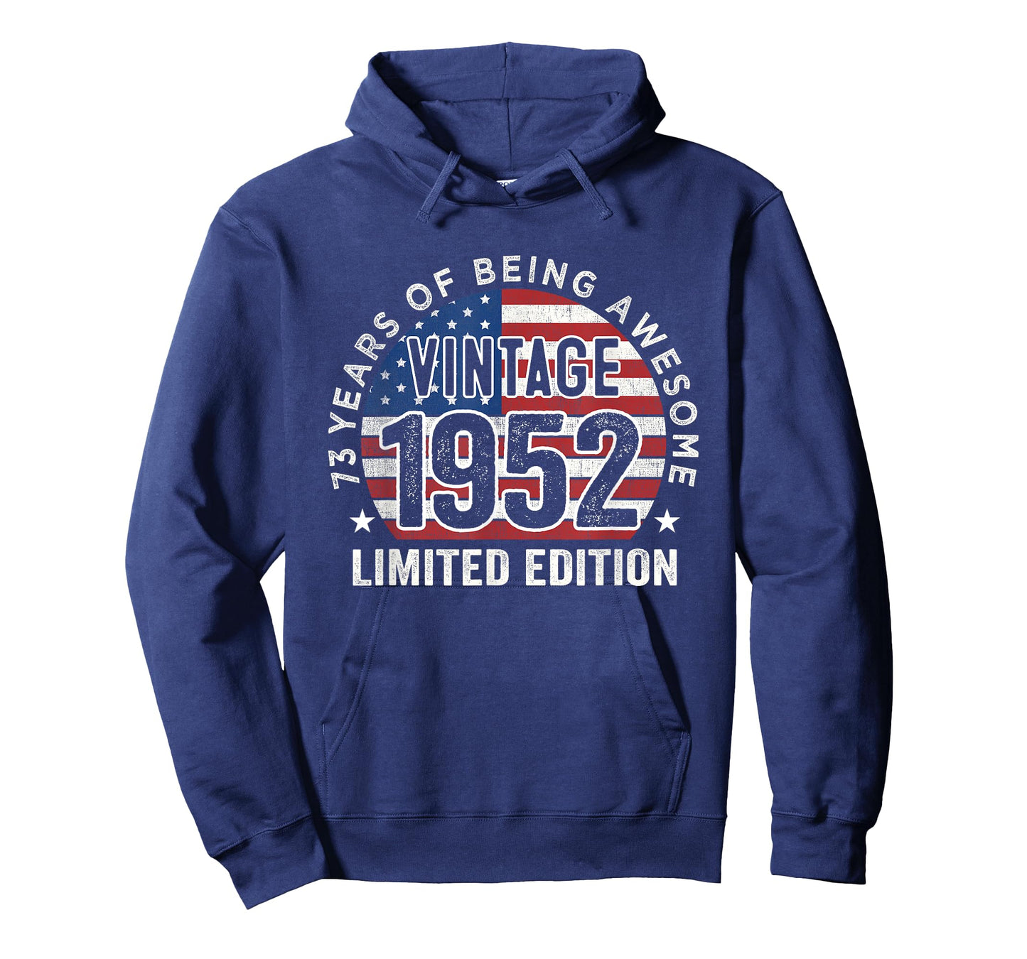 73rd Birthday Gifts Men Vintage 1952 73 Years Old USA Flag T-Shirt