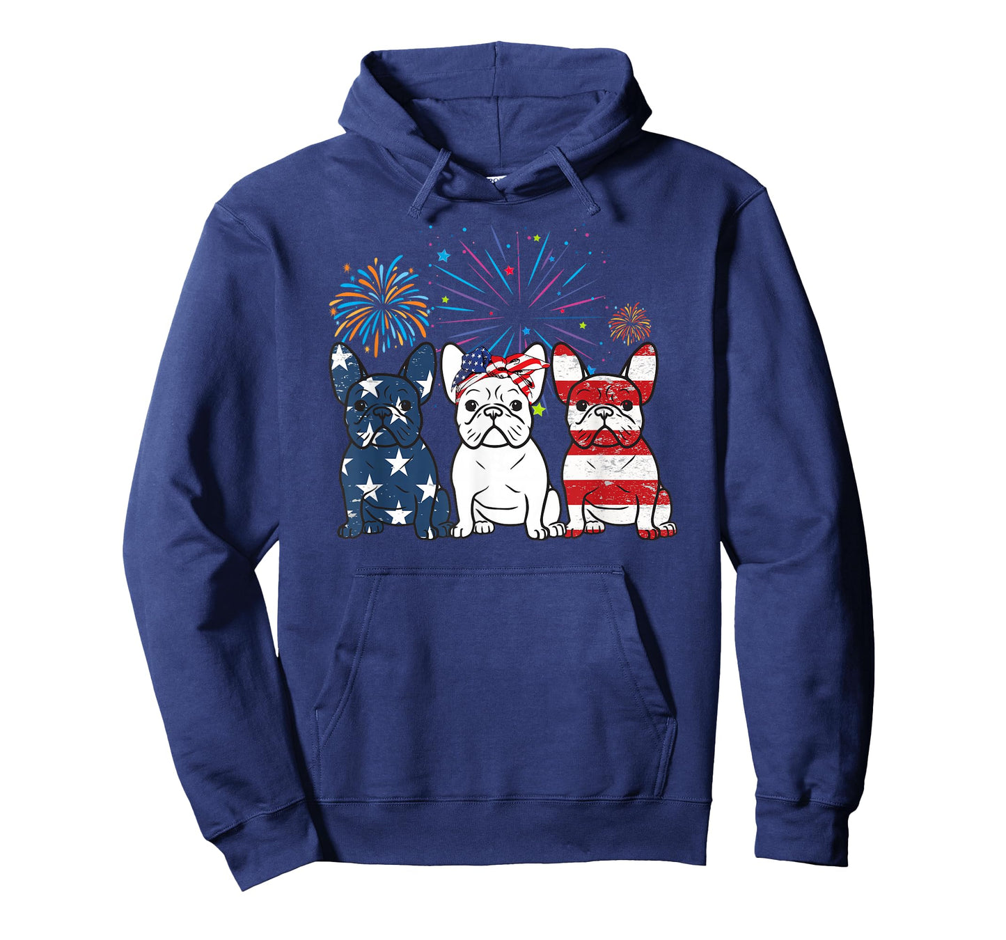 French Bulldog American Flag 4th of July Independence Day T-Shirt