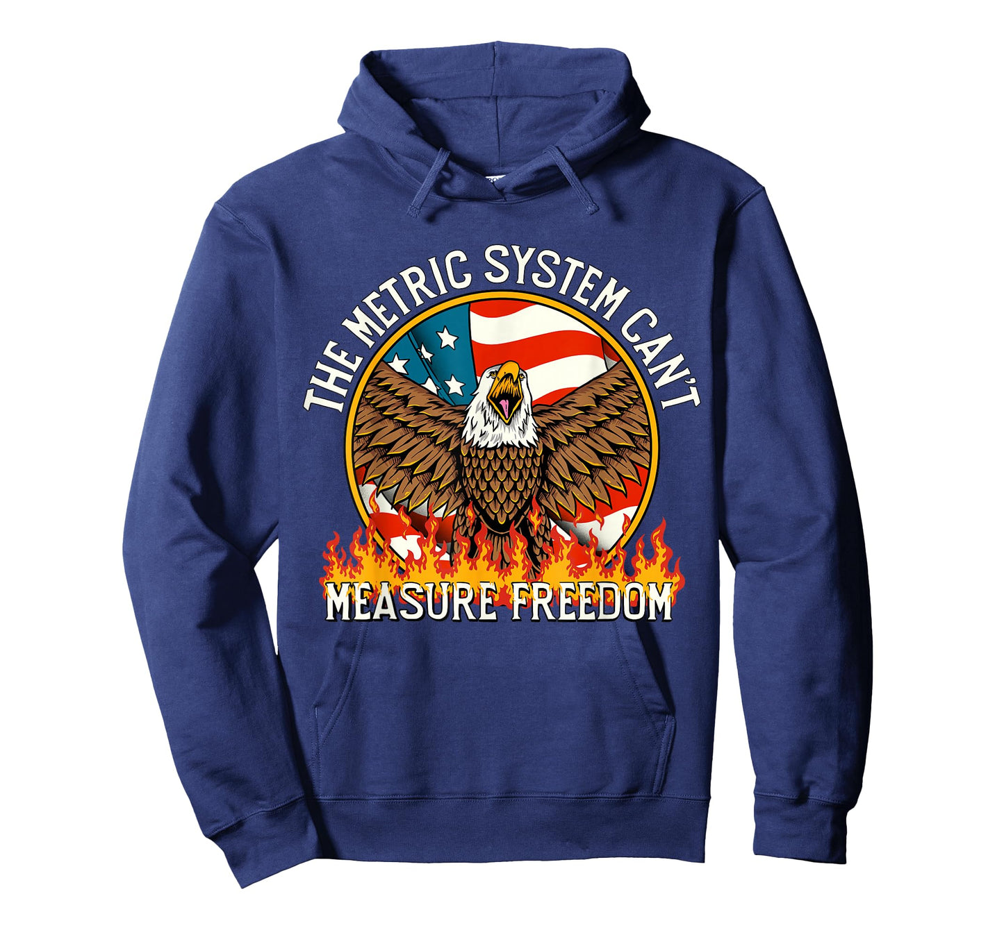 The Metric System Can't Measure Freedom Eagle USA Flag Meme T-Shirt