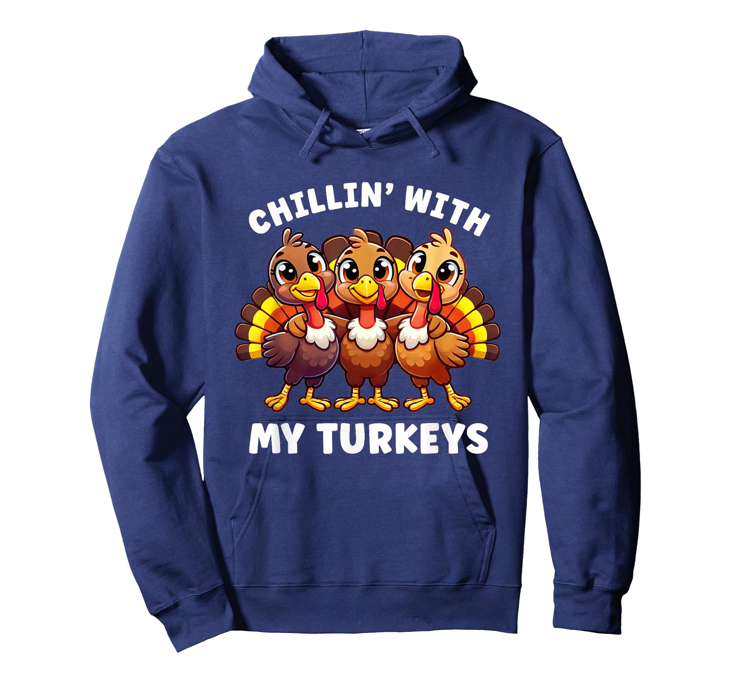 Thanksgiving Family Chillin with My Turkeys Funny T-Shirt