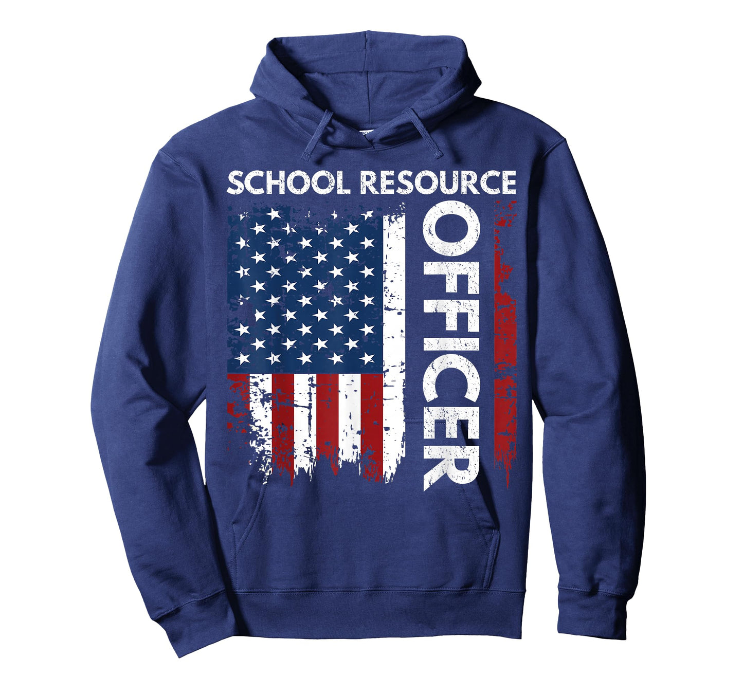 Funny School Resource Officer Gift SRO USA Flag T-Shirt for Women Men