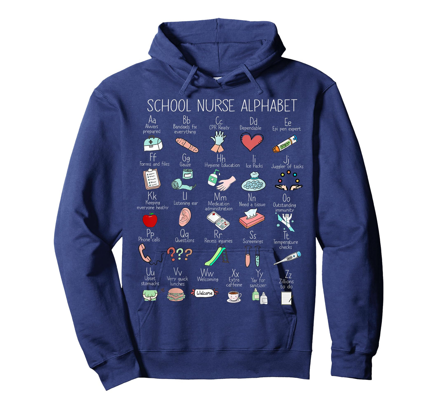ABC School Nurse Alphabet Nurse Appreciation Nurse Educator T-Shirt