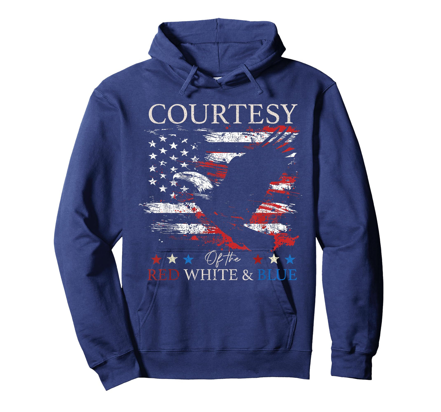 Courtesy of The Red White and Blue Vintage US Flag July 4th T-Shirt