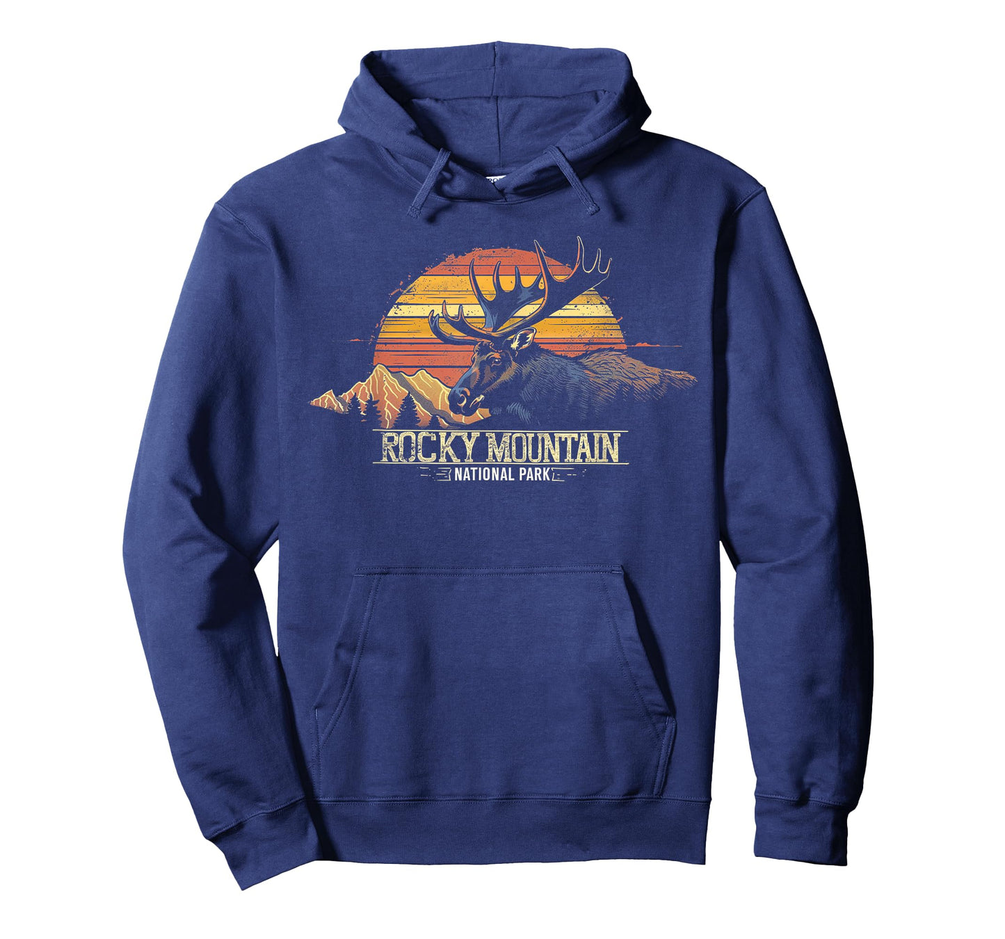 Rocky Mountain US National Park Vintage Men Women Kids Retro T-Shirt