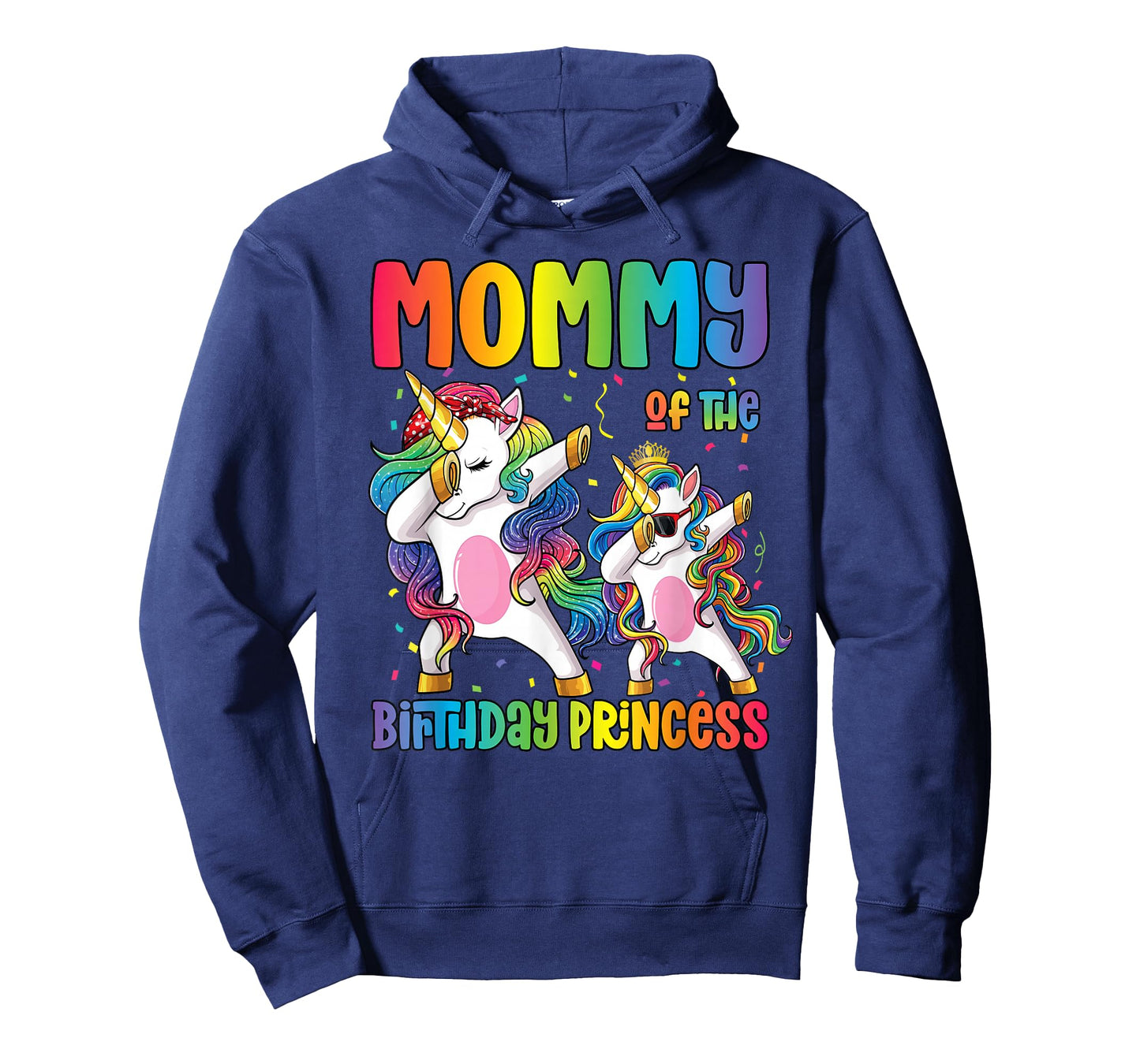 Mommy of the Birthday Girl Dabbing Princess Unicorn Mom T-Shirt