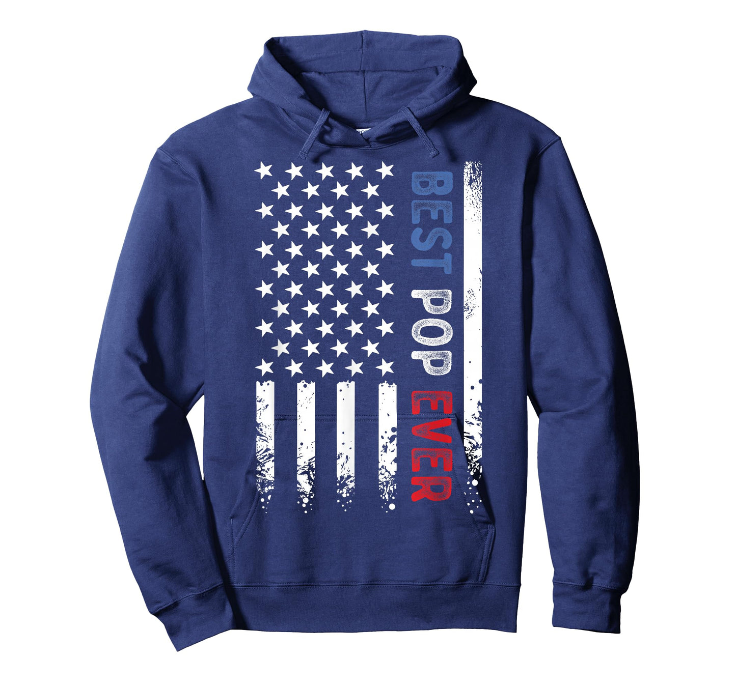 Father's Day Best Pop Ever American Flag Distressed T-Shirt