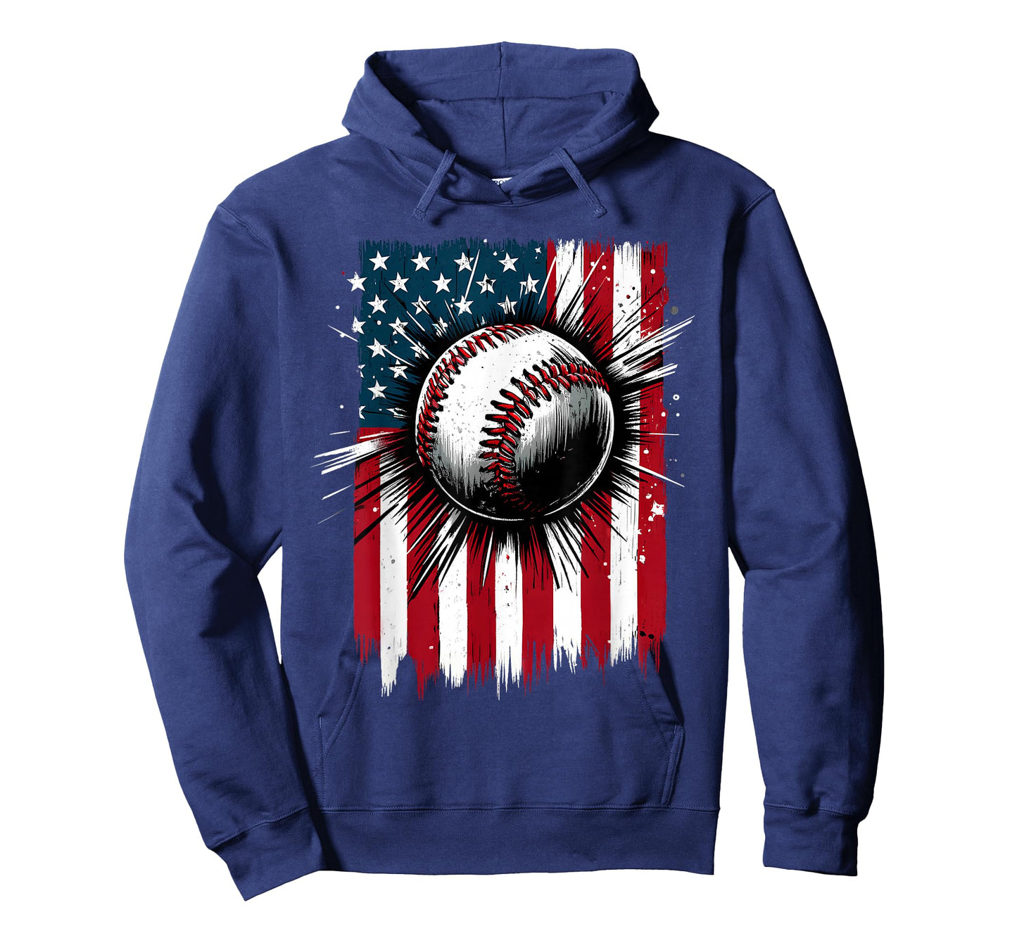 Patriotic Baseball 4th of July USA American Flag Men Boy Kid T-Shirt