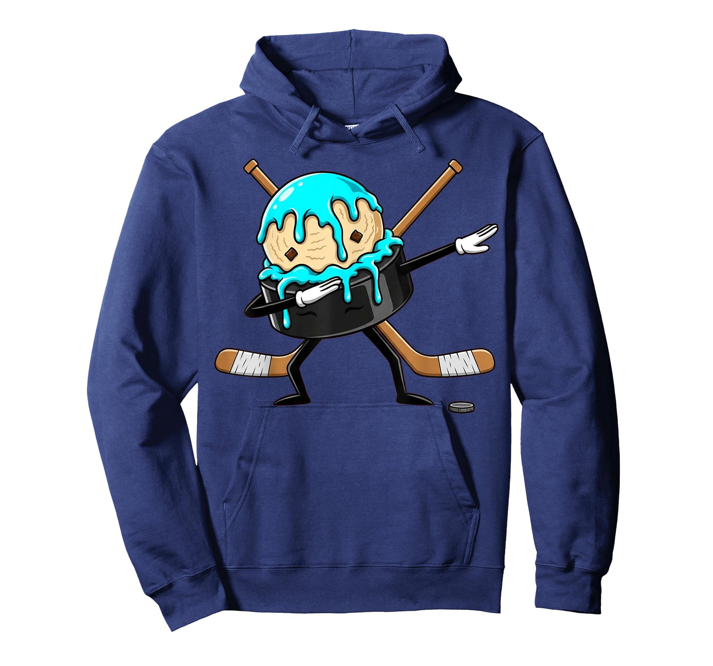 Dabbing Hockey Puck Drip Ice Cream Kids Youth Boys Girls T-Shirt
