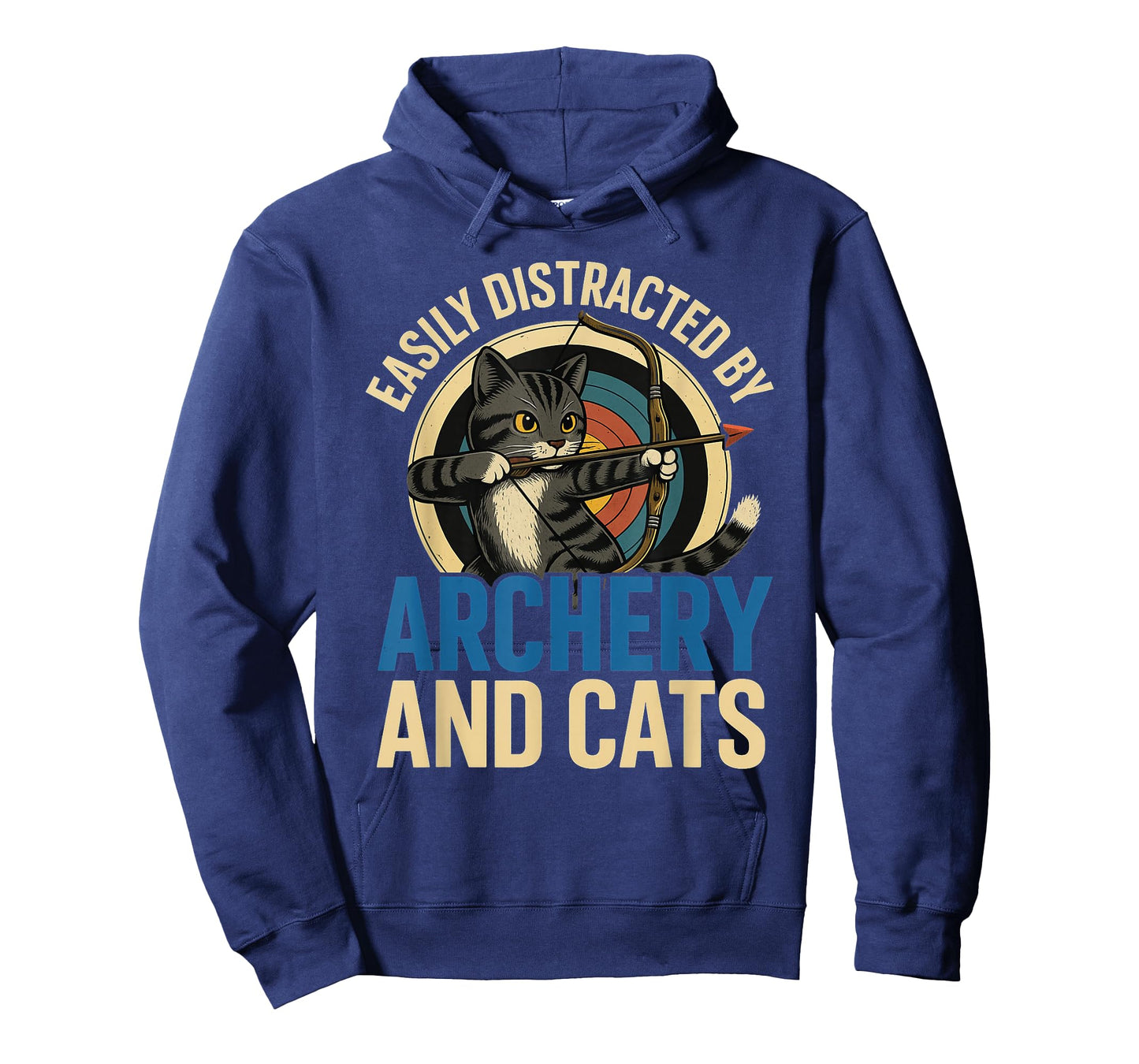 Funny Cat Parent Gift Easily Distracted by Archery and Cats T-Shirt