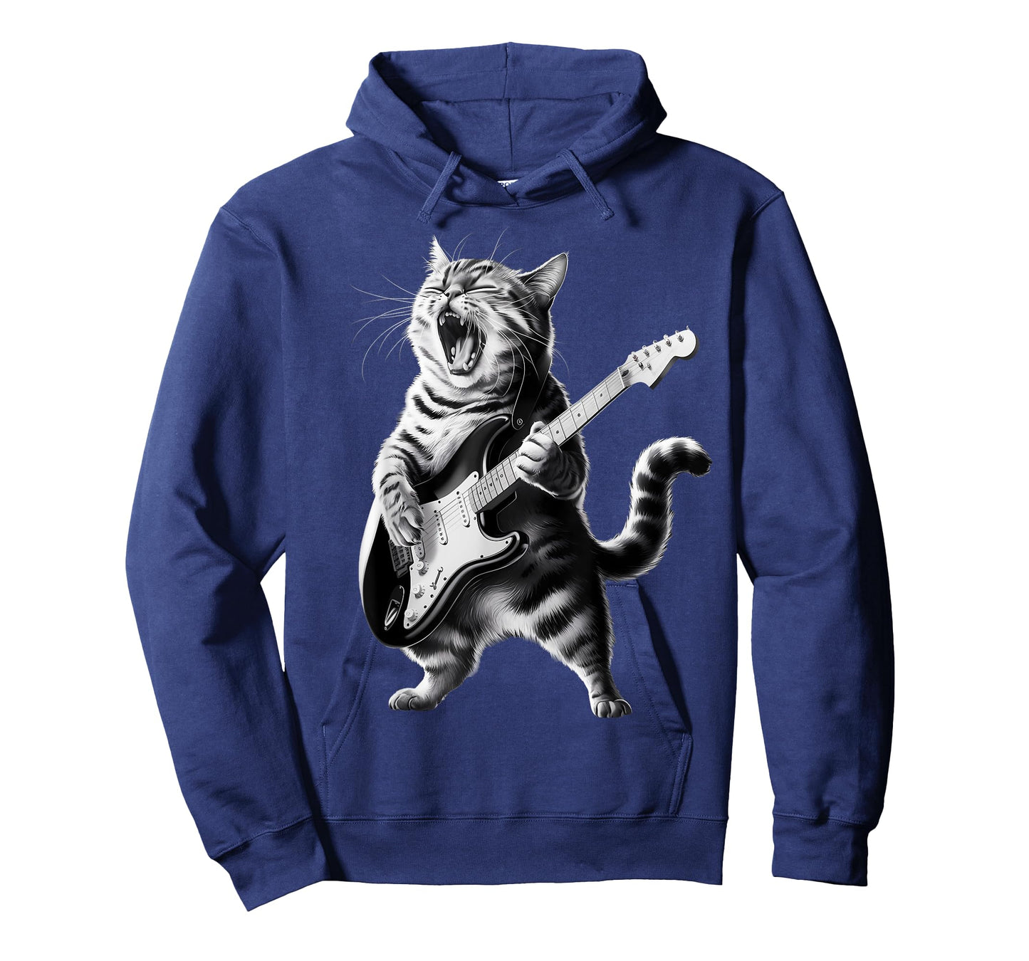 Cool Cat Playing Guitar Rock & Roll Star Music Life Lover T-Shirt