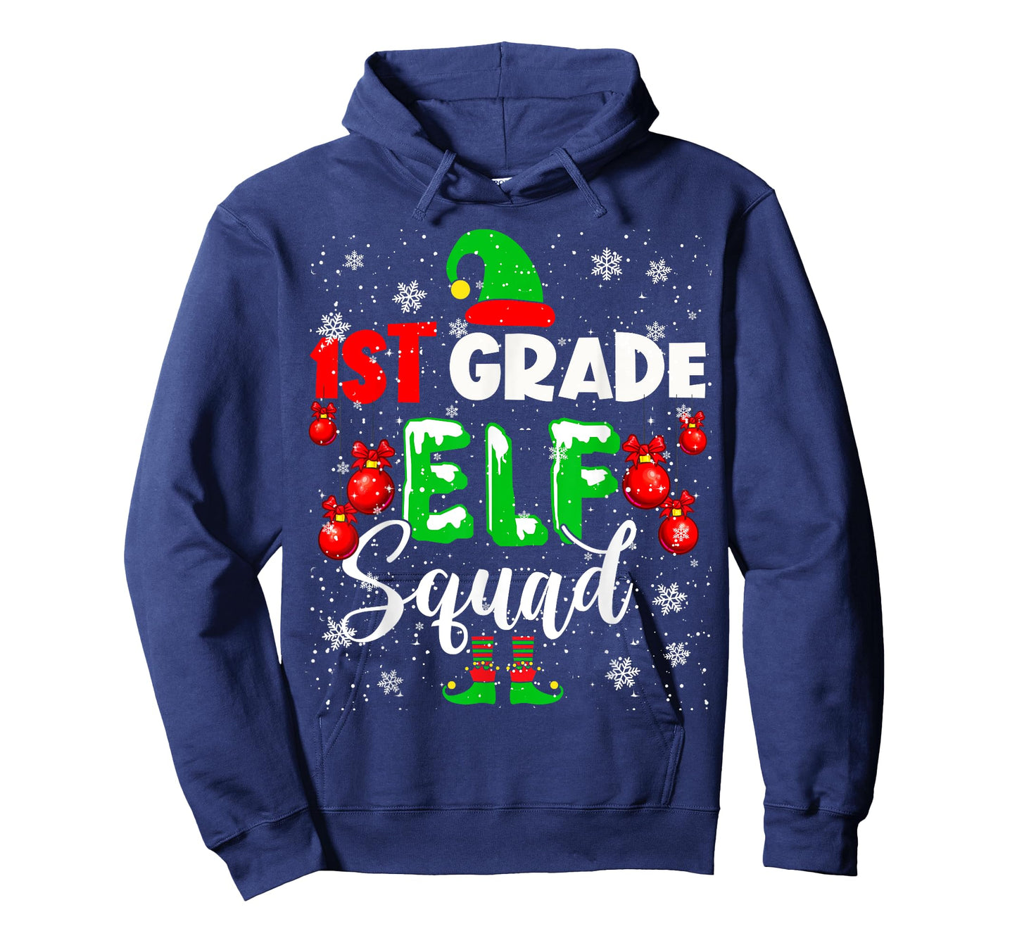 1st Grade ELF Squad Funny Christmas ELF Kids Teacher Group T-Shirt