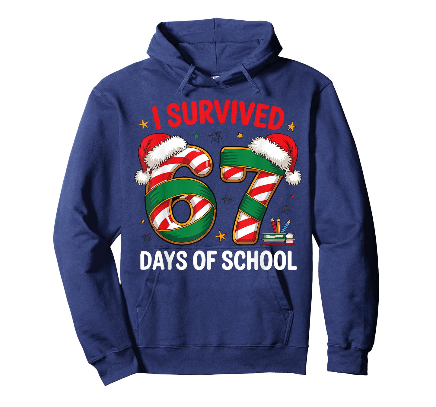 I Survived 67 Days of School Funny Gen Christmas T-Shirt