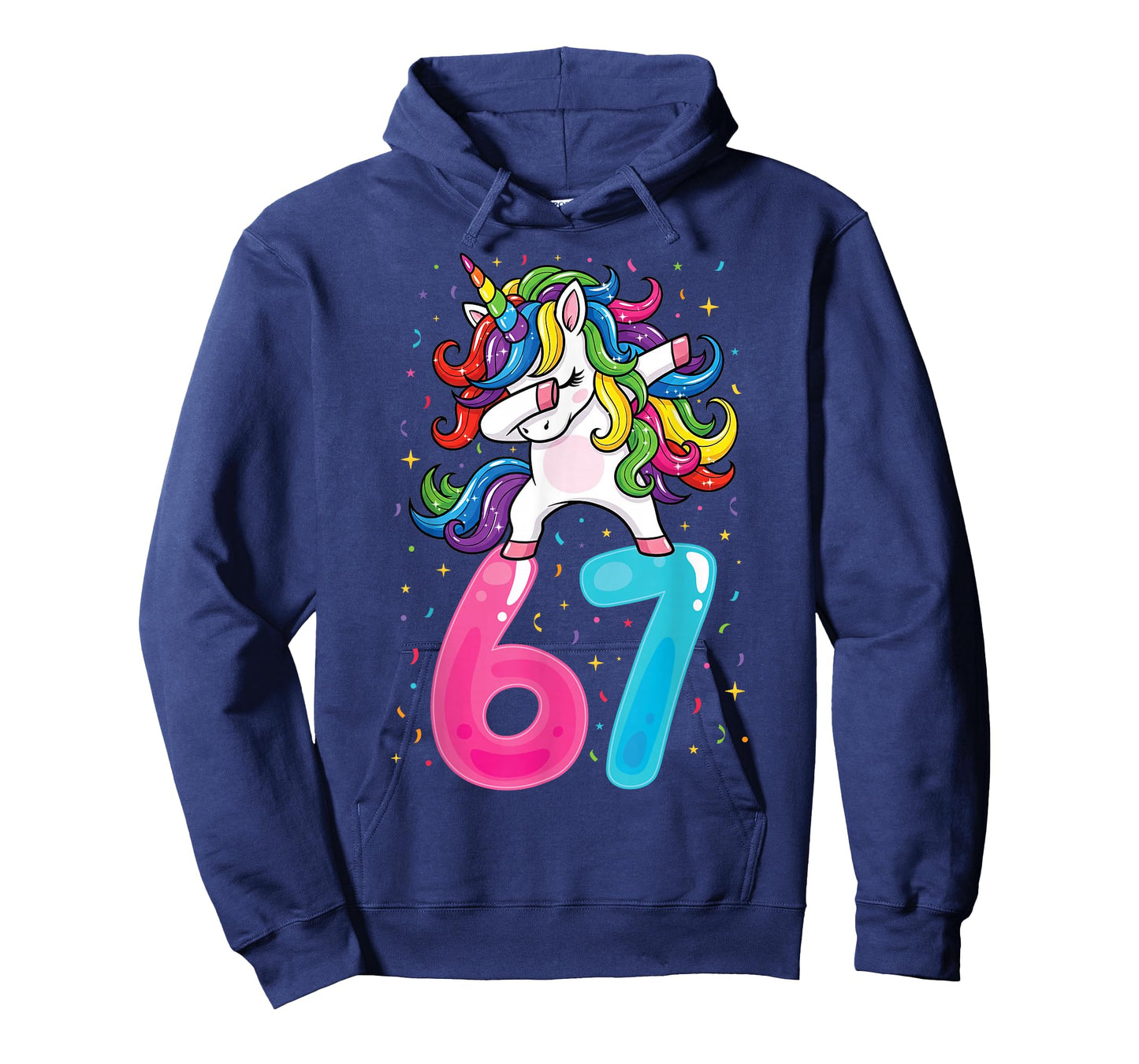 67 Meme Unicorn for Girls Six Seven Gen Alpha Brainrot Kids T-Shirt