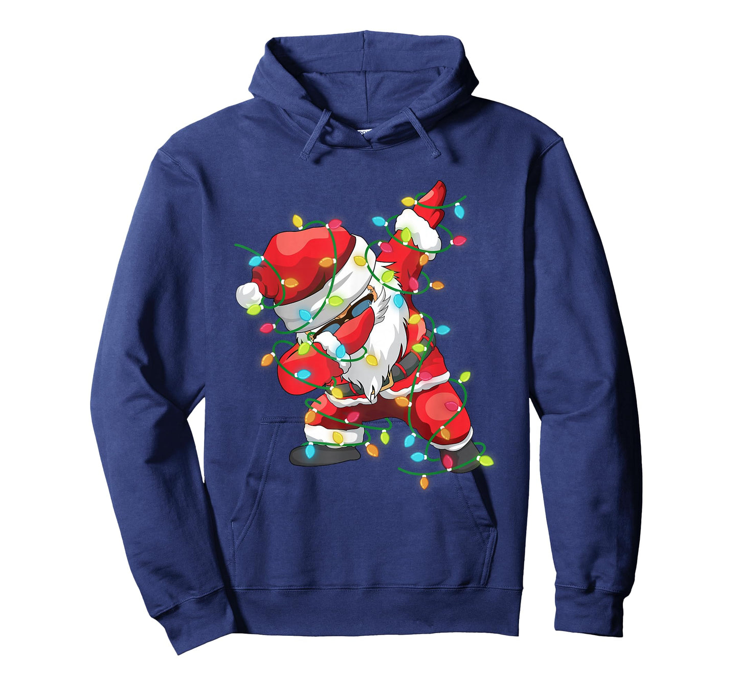 Dabbing Santa Claus Xmas Tree Lights Men Kids Boys Christmas T-Shirt
