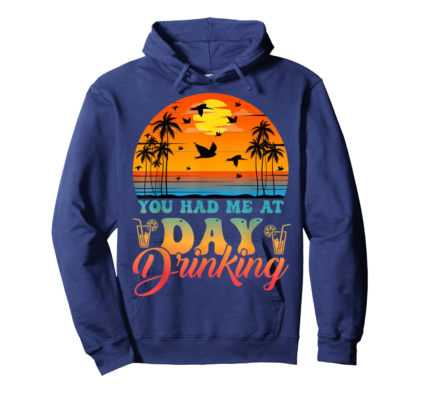 You Had Me At Day Drinking Funny Retro Beach Vacation Summer T-Shirt