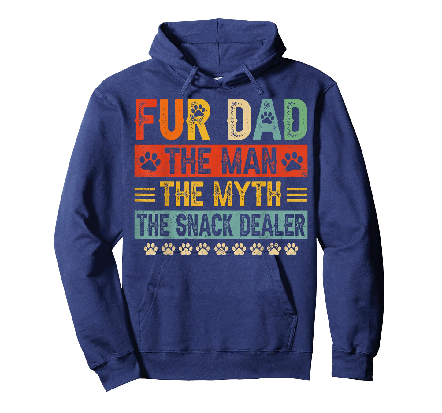Fur Dad Man Myth Snack Dealer Funny Paw Cat Dog Father's Day T-Shirt