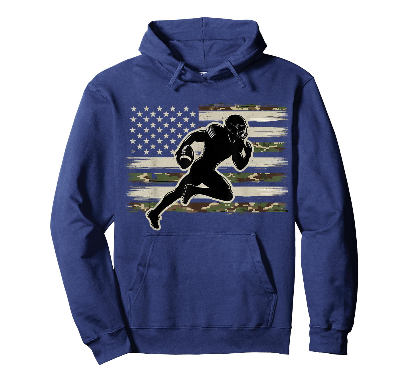 Football Camo US Flag American Football Player T-Shirt