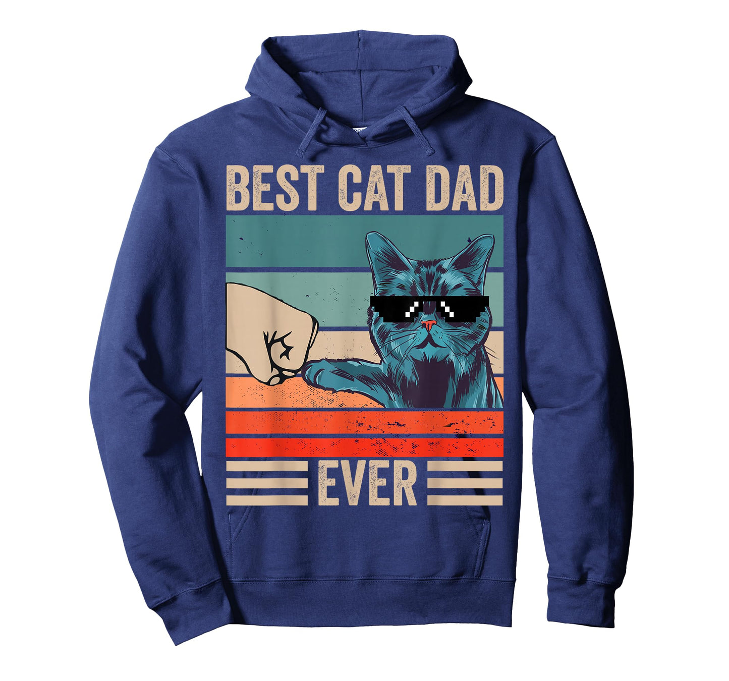 Vintage Best Cat Dad Ever Bump Fist Father's Day Cat Daddy T-Shirt