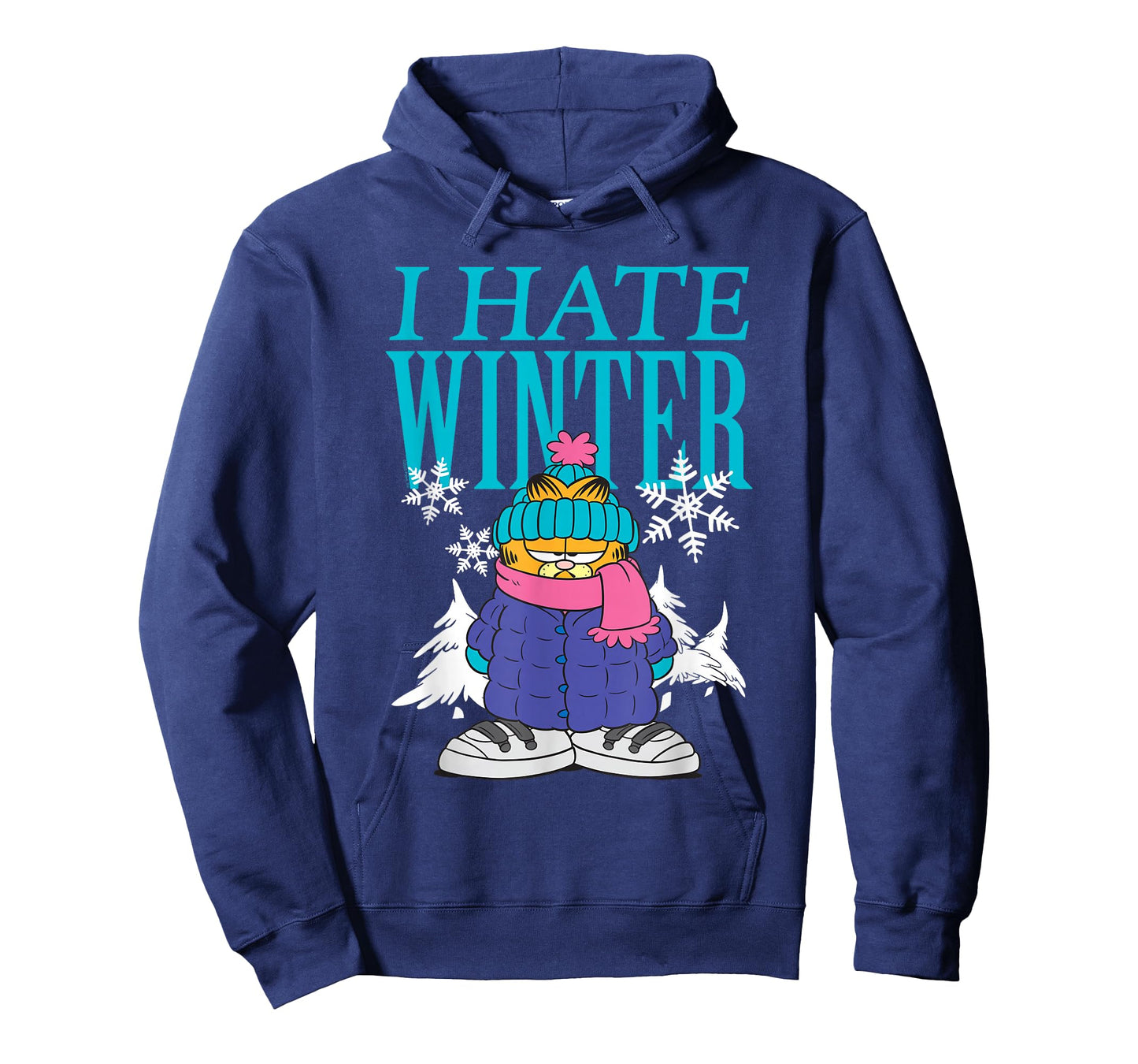 Garfield I Hate Winter Bundled Up in Snow Retro Cartoon T-Shirt