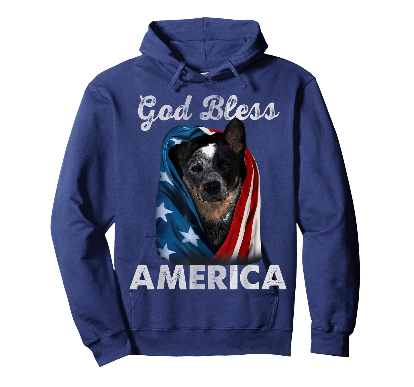 Blue Heeler Dog American USA Flag 4th of July Dog Lover T-Shirt