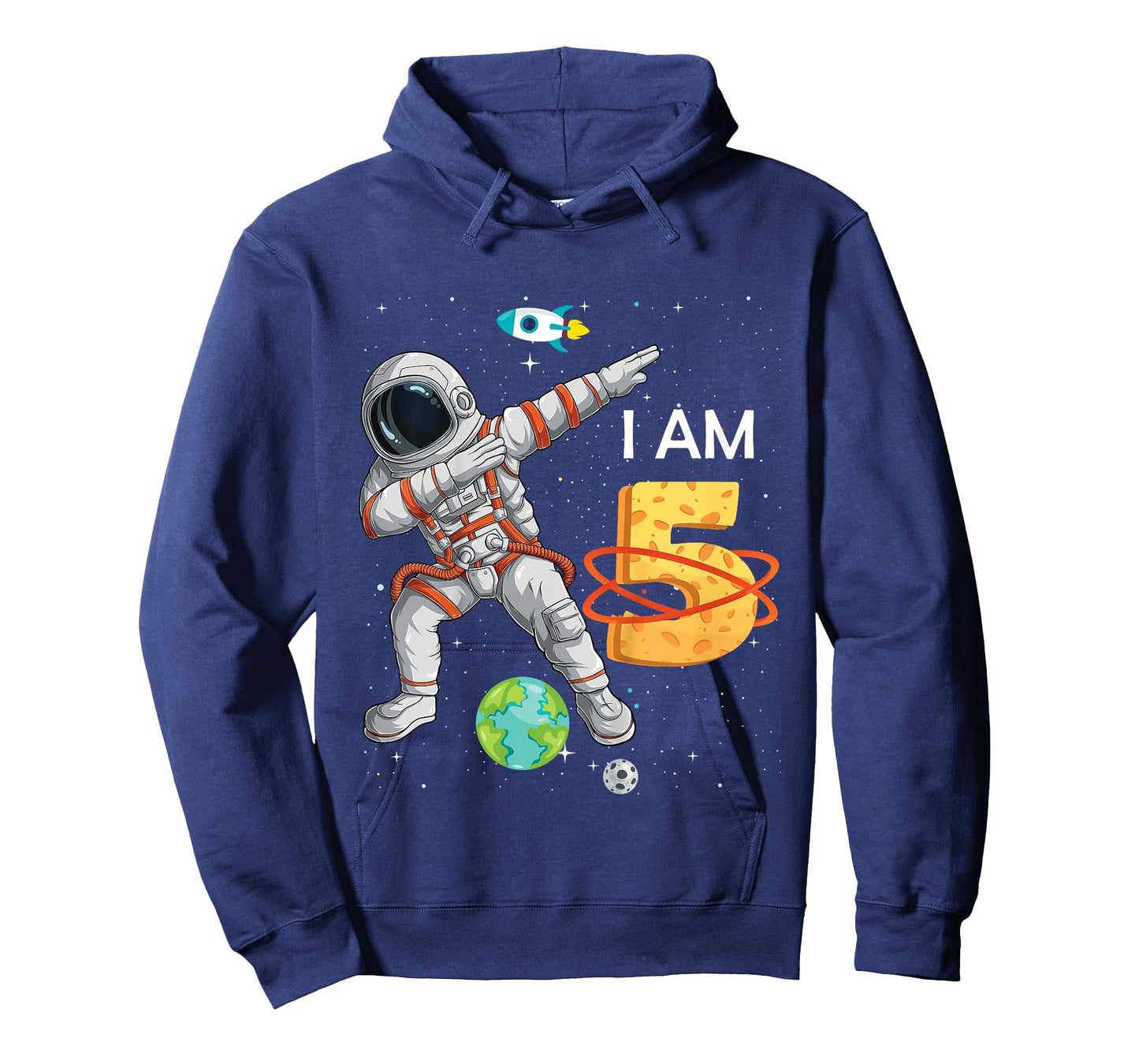 Kids 5 Years Old Birthday Boy Astronaut Space 5th B-Day T-Shirt
