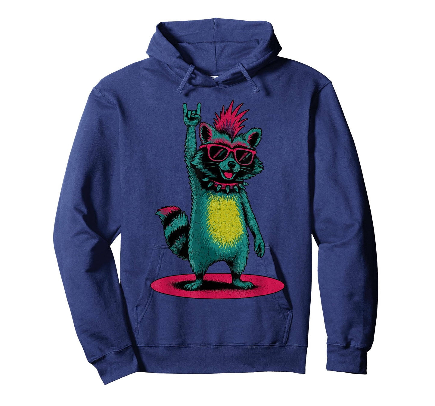 Raccoon Punk Rock and Roll Men Kids Women Funny Raccoon T-Shirt