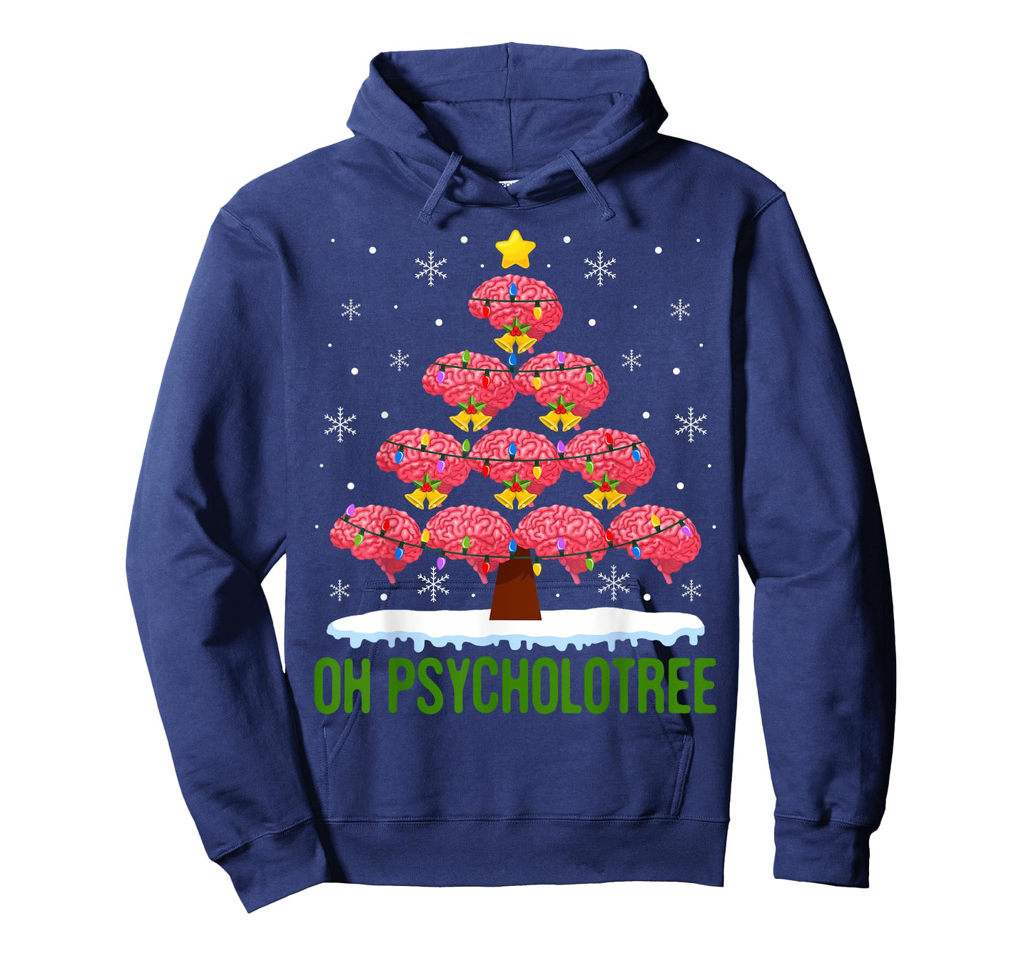 Christmas Tree Oh Psycholotree Psychology Brain Ugly Sweater T-Shirt