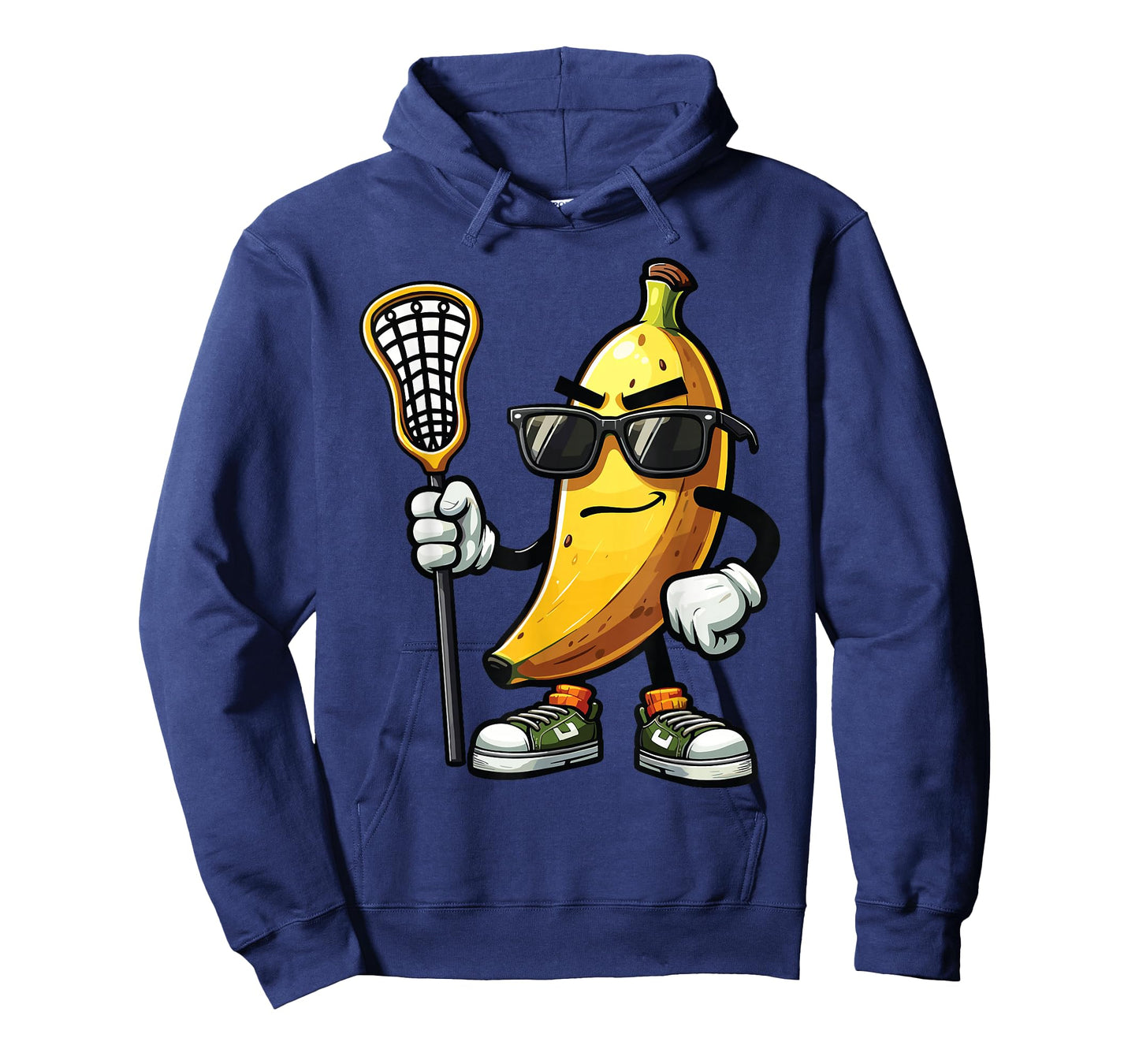 Banana Playing Lacrosse Funny Youth Boys Lacrosse Goalie T-Shirt