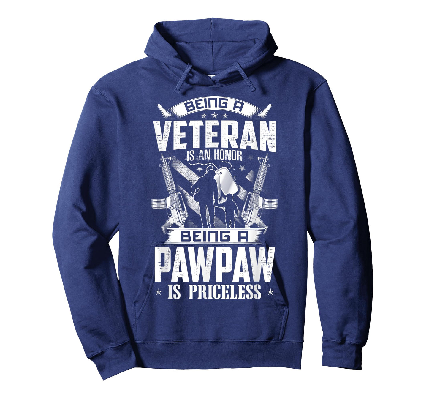 Mens Being A Veteran Is An Honor A Pawpaw Is Priceless Grandpa T-Shirt