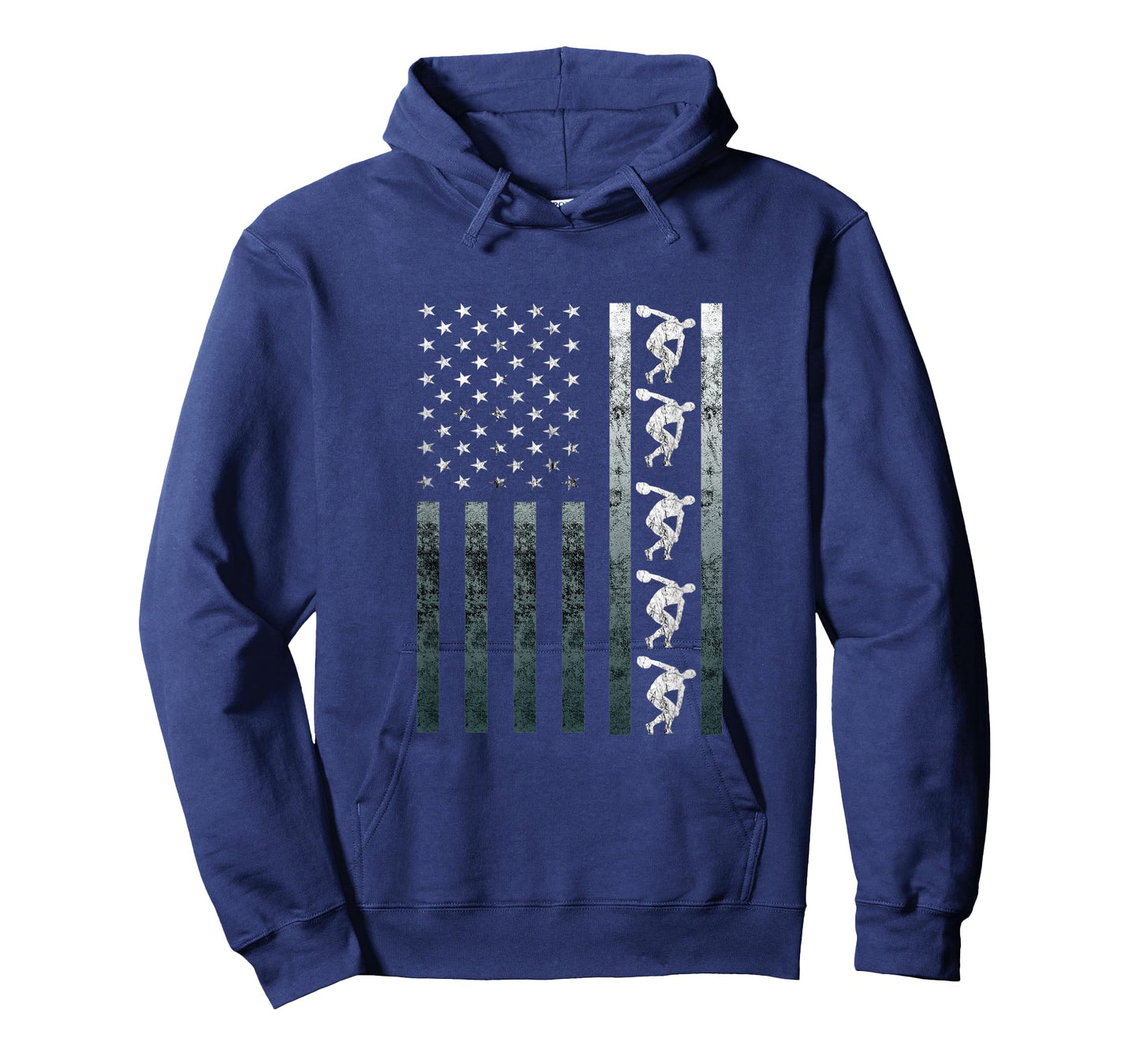 Discus Thrower Track And Field Vintage America Flag USA T-Shirt