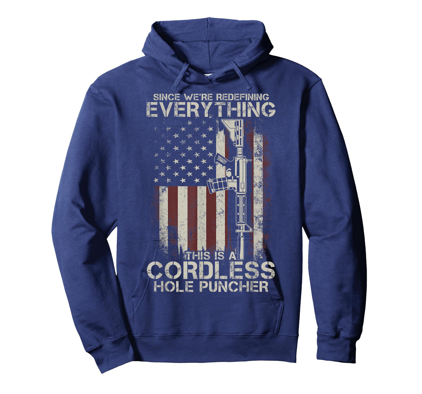 Proud American Flag Veteran Gun Rights TLT Cordless Hole Puncher AR-15 Gun T-Shirt