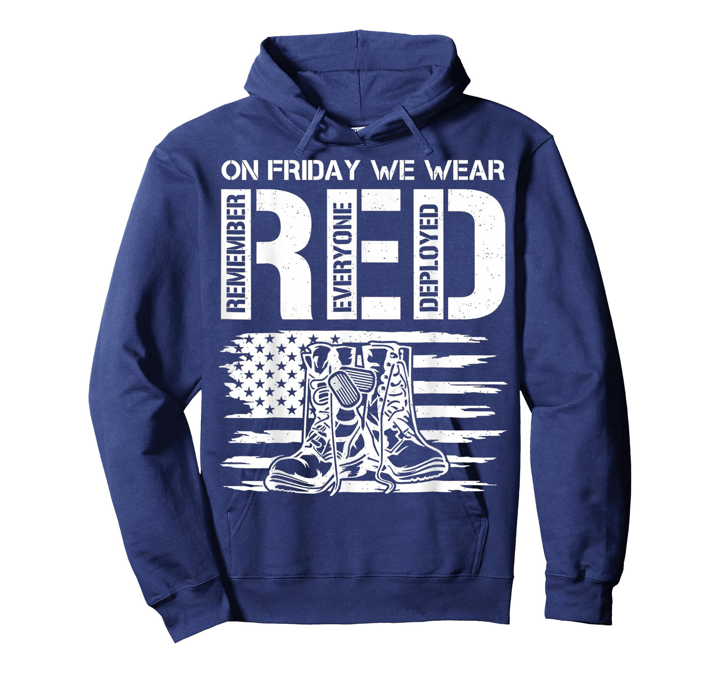 On Friday We Wear Red Friday Military Support Troops US Flag T-Shirt