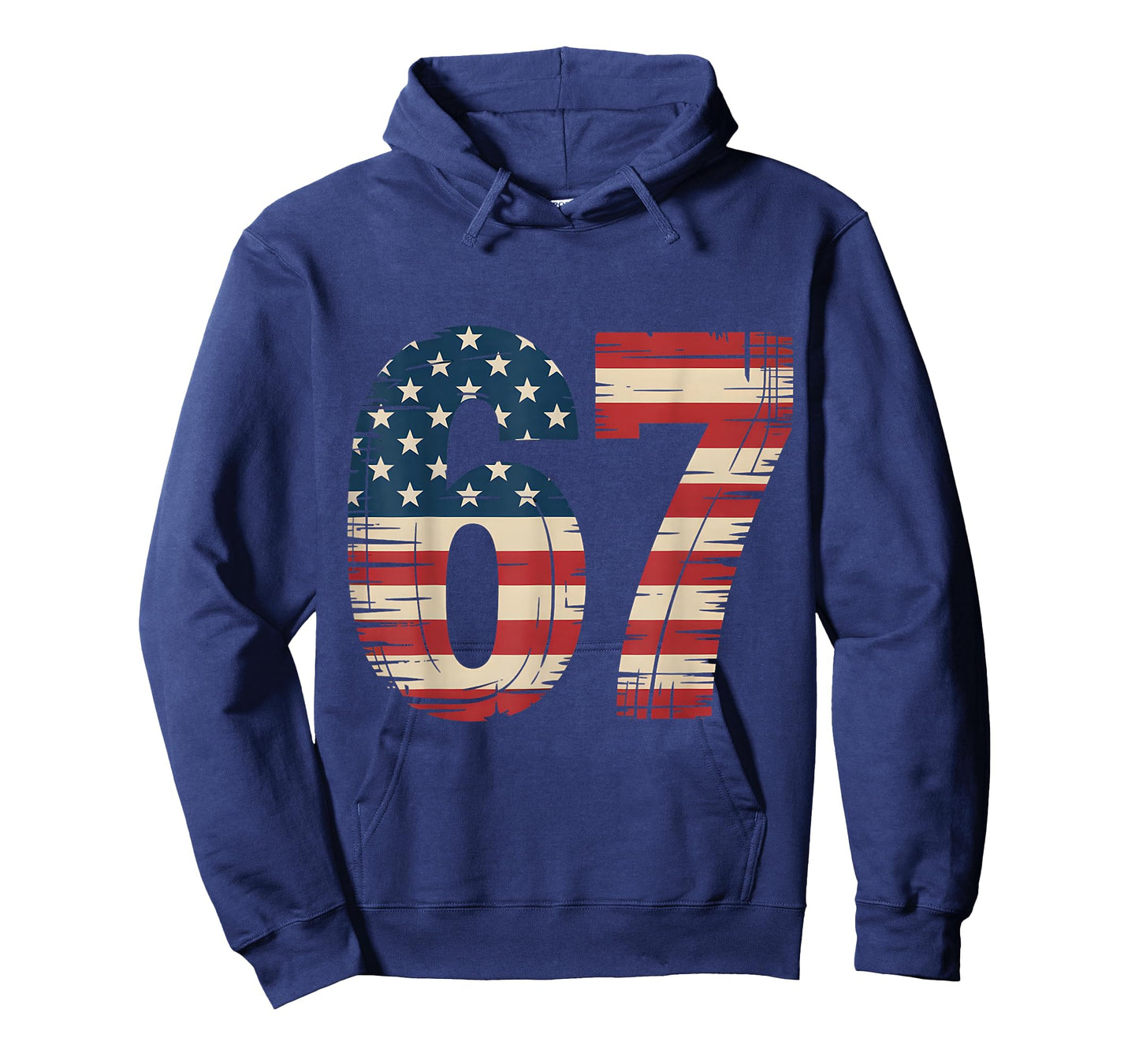 67 Patriotic American Flag USA Six Seven 6 7 Meme 67 T-Shirt