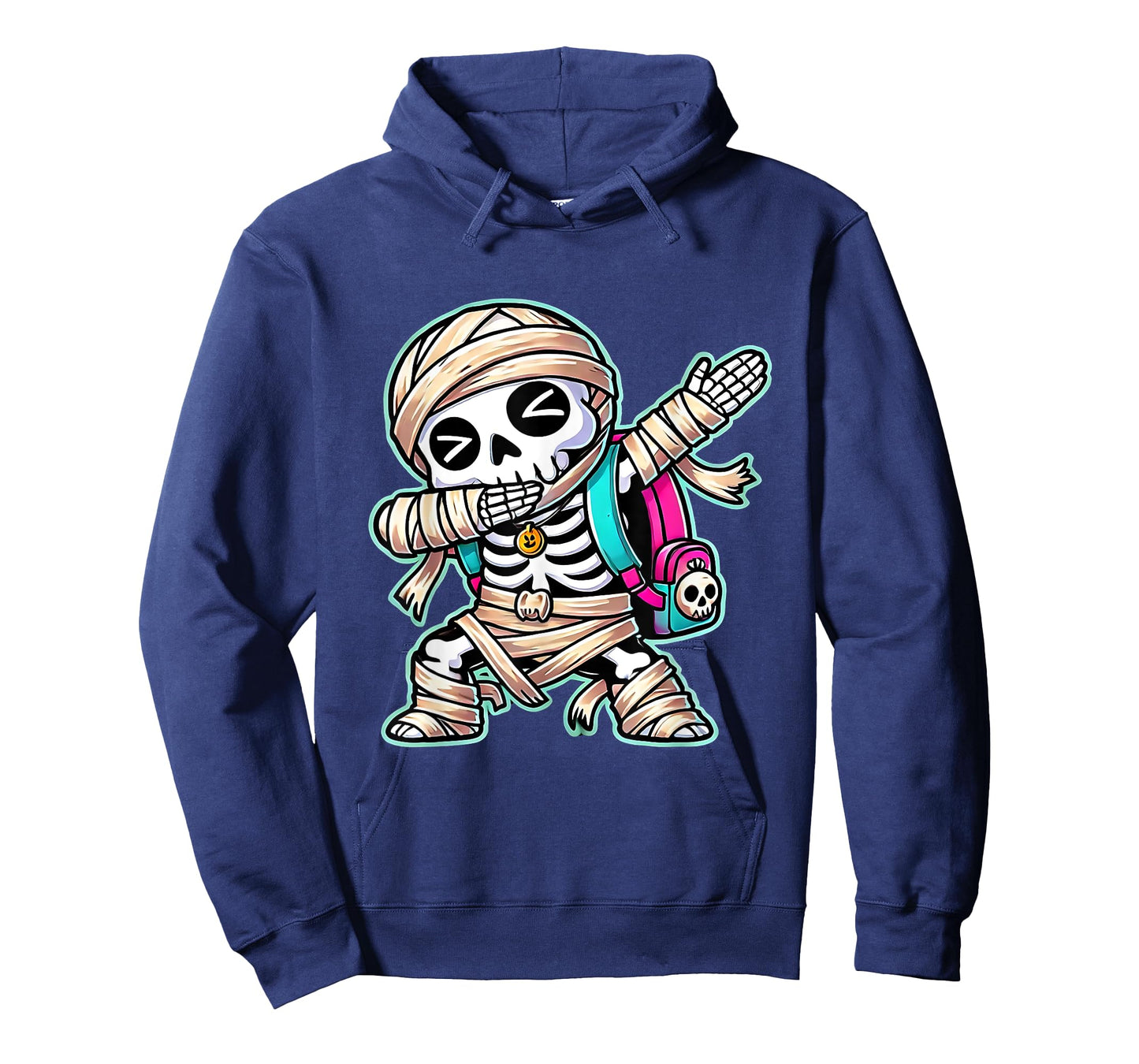 Funny Dabbing Skeleton Dab Costumes Spooky Halloween Mummy T-Shirt