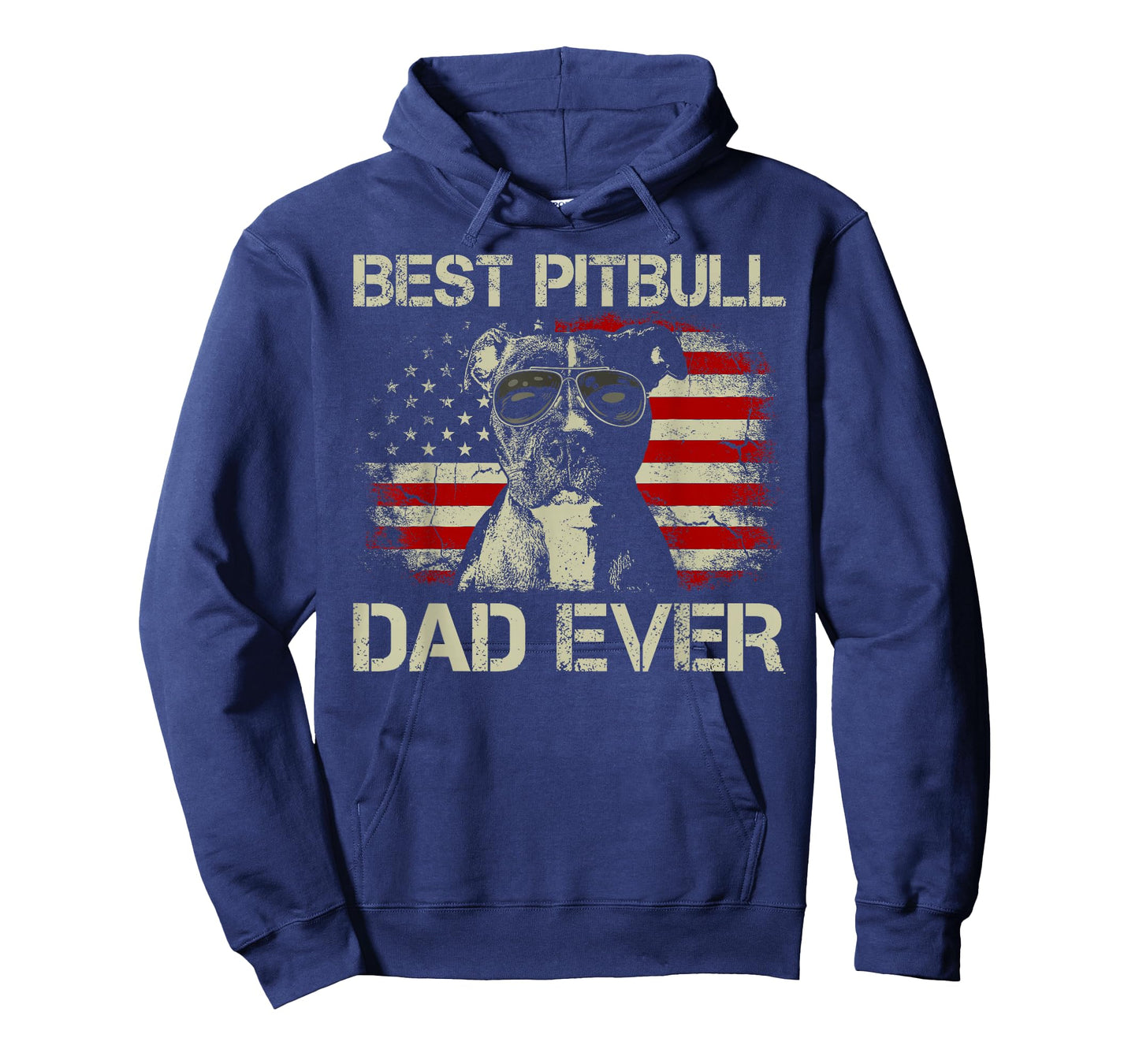 Best Pitbull Dad Ever Tshirt Funny Us Flag Gifts for Dog Dad T-Shirt