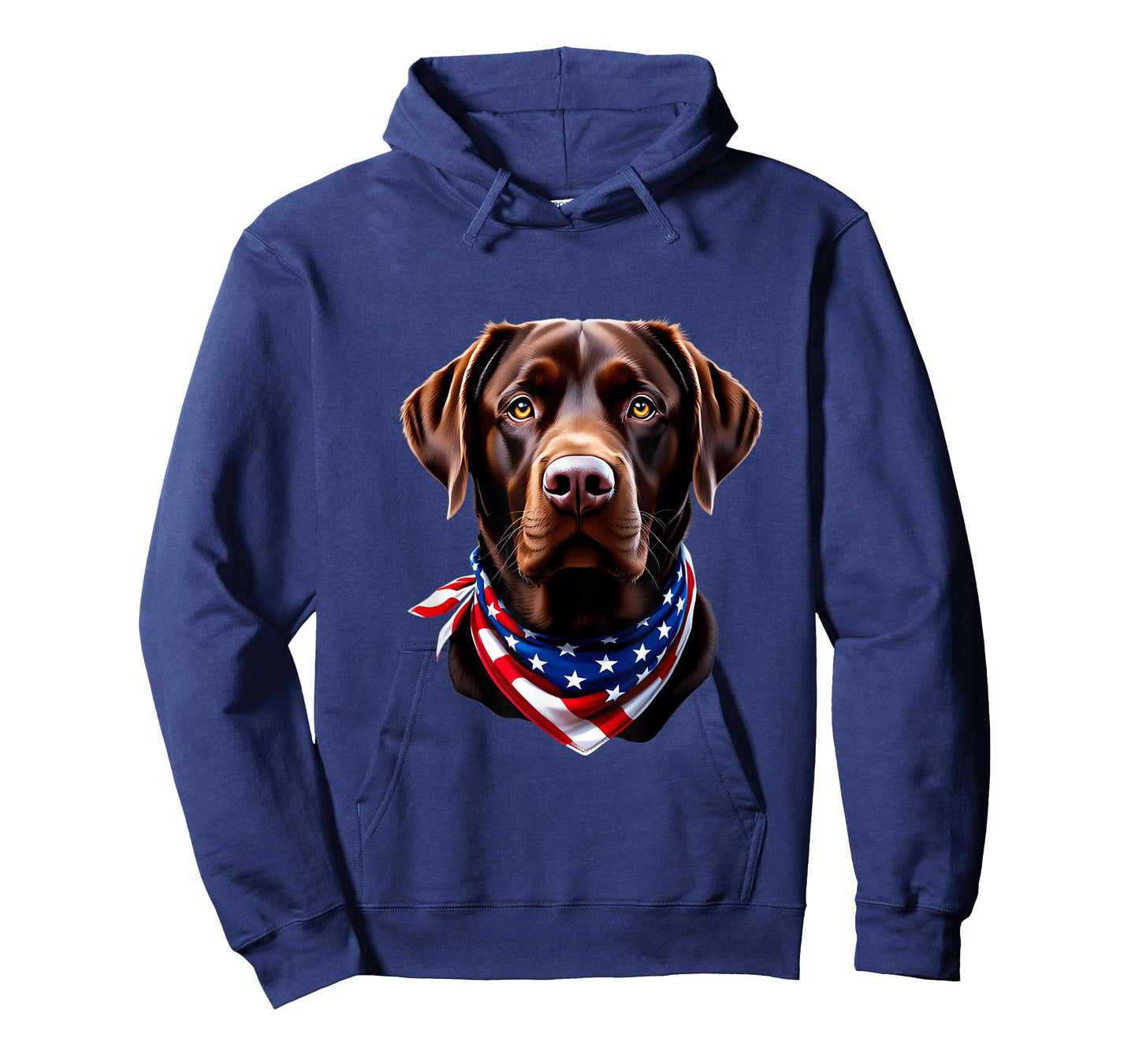 Chocolate Lab American Flag 4th Of July Chocolate Labrador T-Shirt