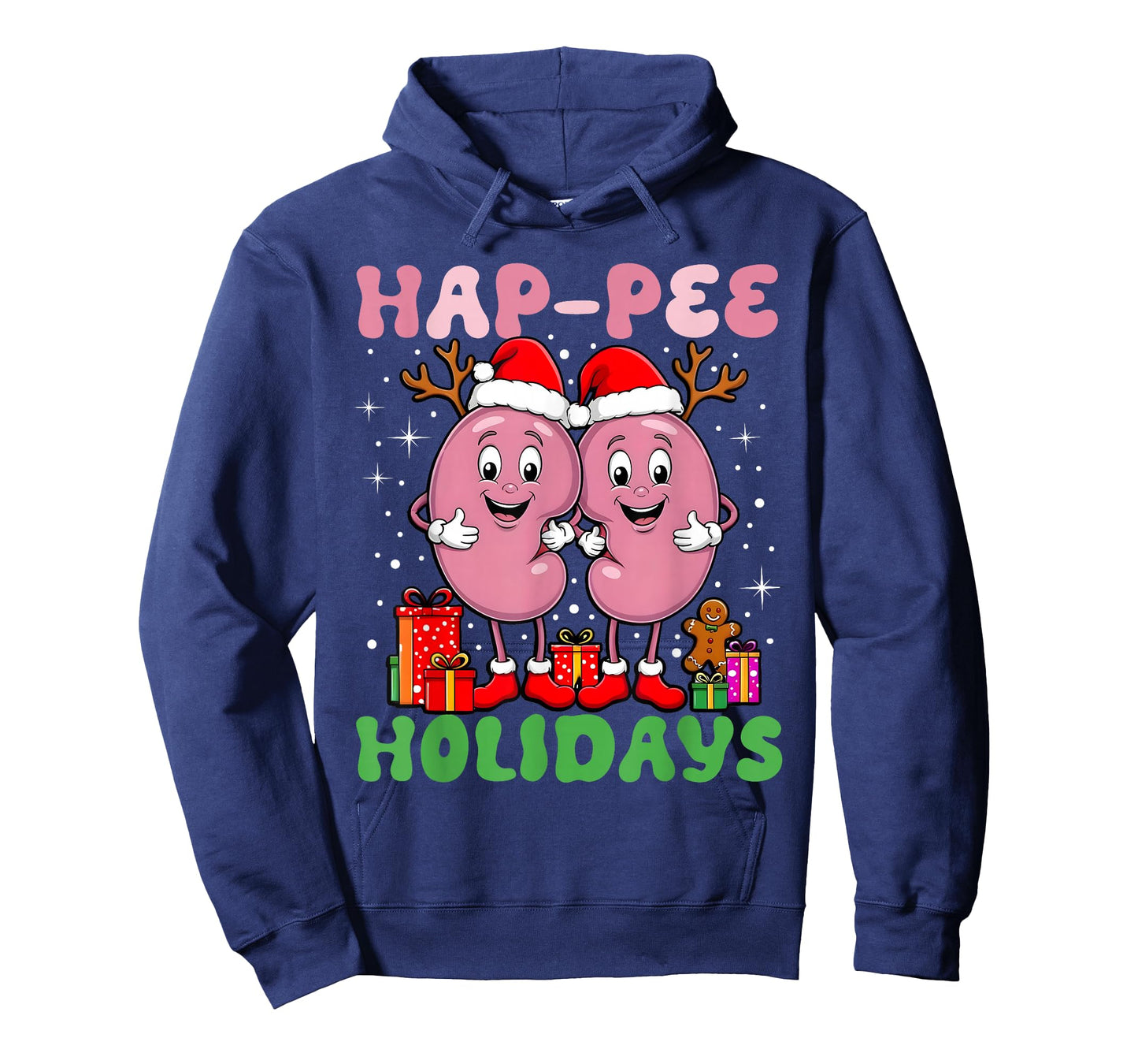 Cute Kidney Nurse Retro Hap Pee Holidays Christmas Dialysis T-Shirt