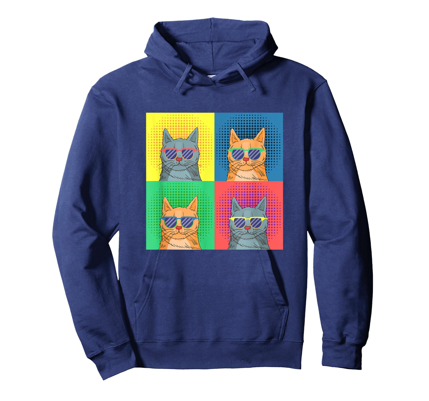 Retro Pop Art Cats - Funny Cat Art Lover Cartoon Design T-Shirt