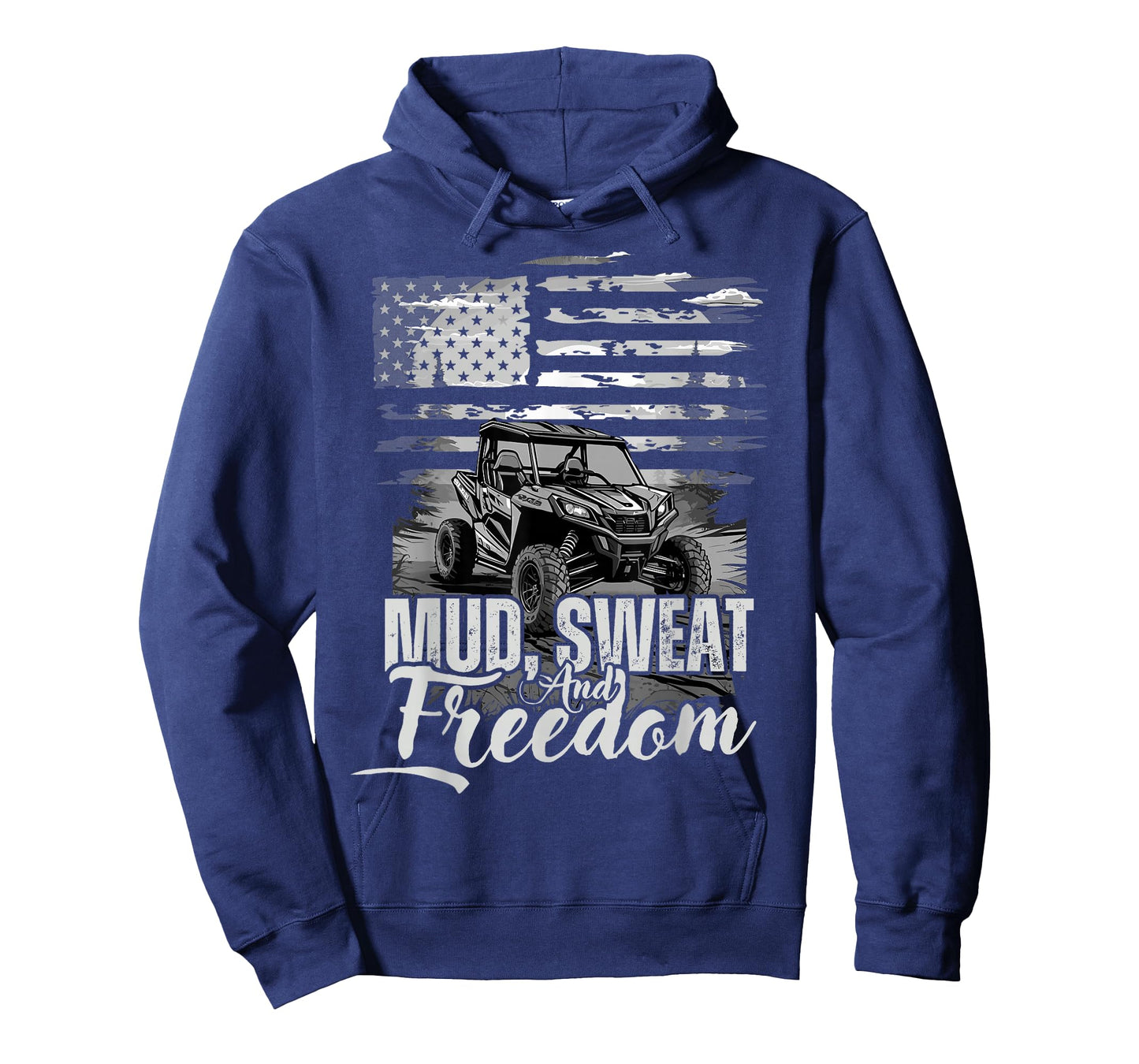 Mud Sweat and Freedom, Patriotic American Offroad SxS UTV T-Shirt
