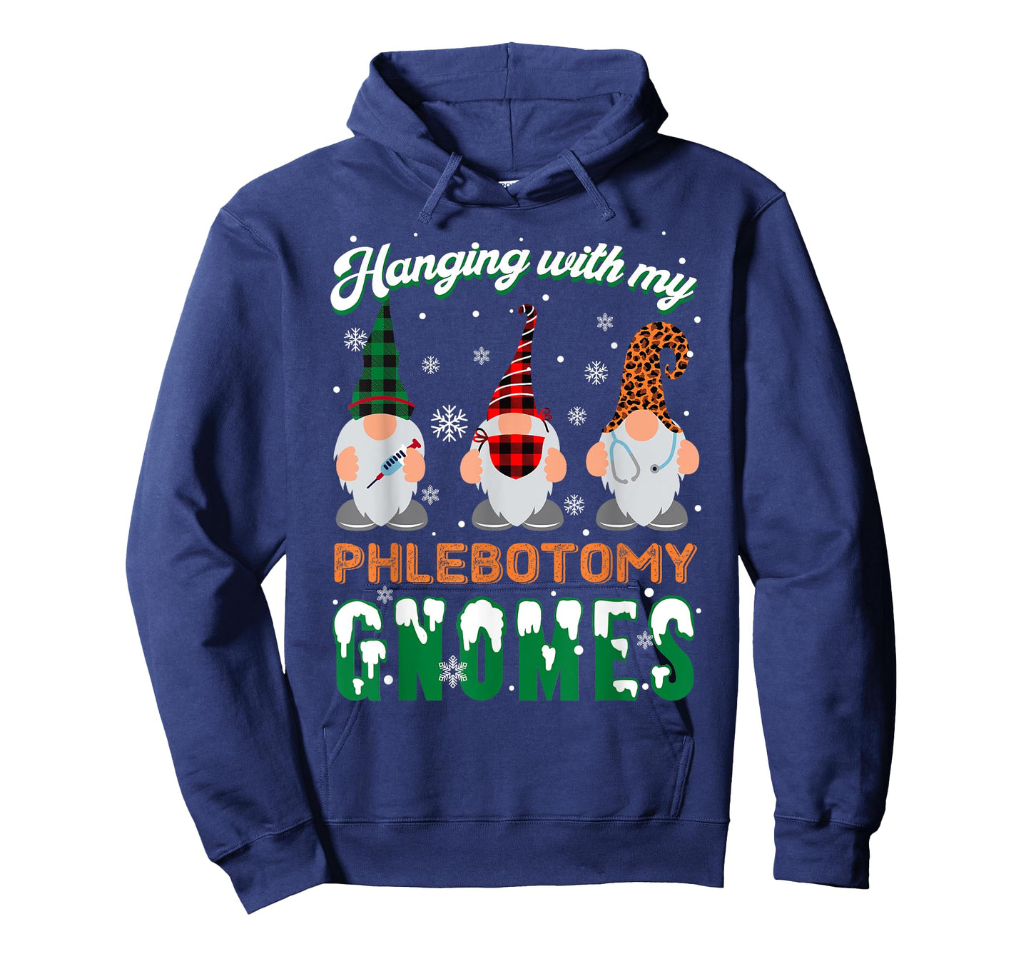 Hanging With My Phlebotomy Gnomes Phlebotomy Nurse Christmas T-Shirt