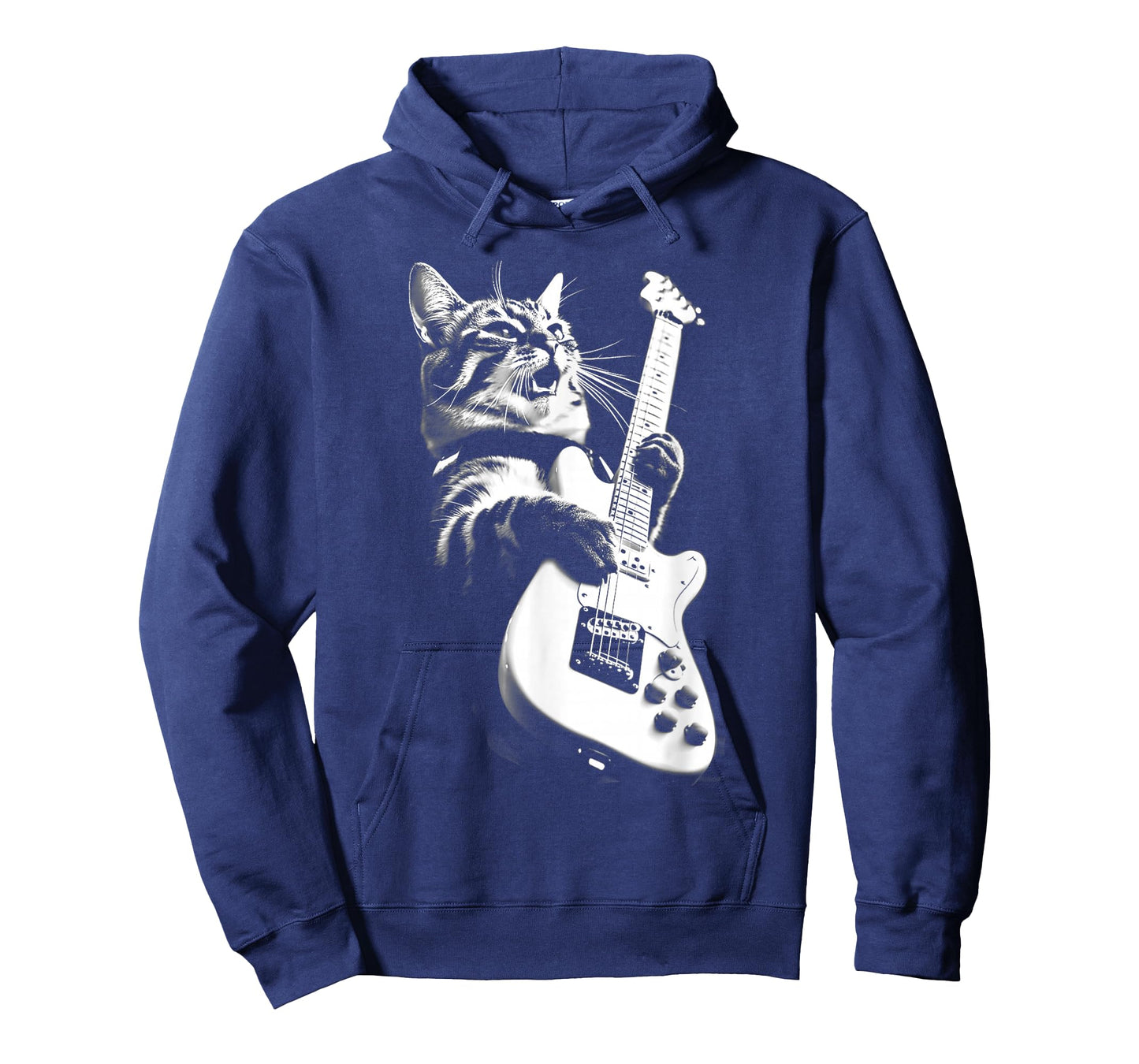 Rock Cat Playing Guitar - Funny Guitar Cat T-Shirt