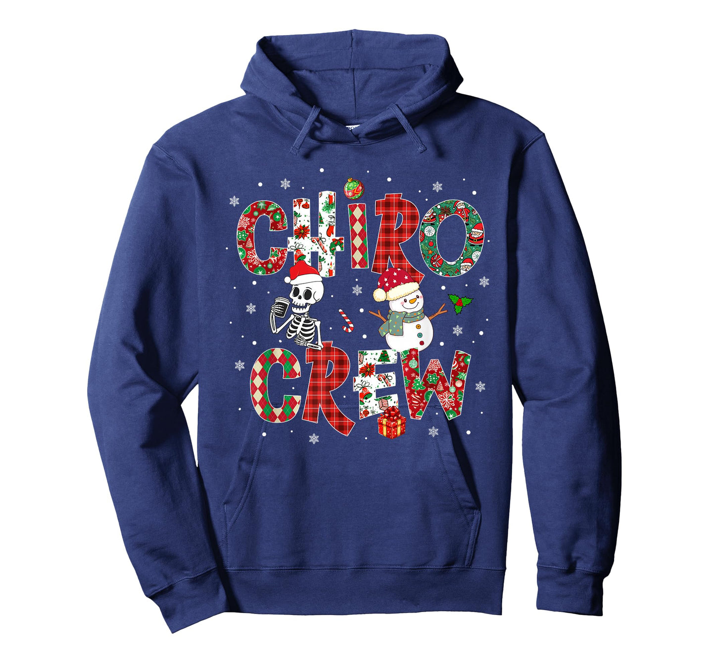 Chiro Crew Coquette Bow Skeleton Chiropractic Christmas T-Shirt