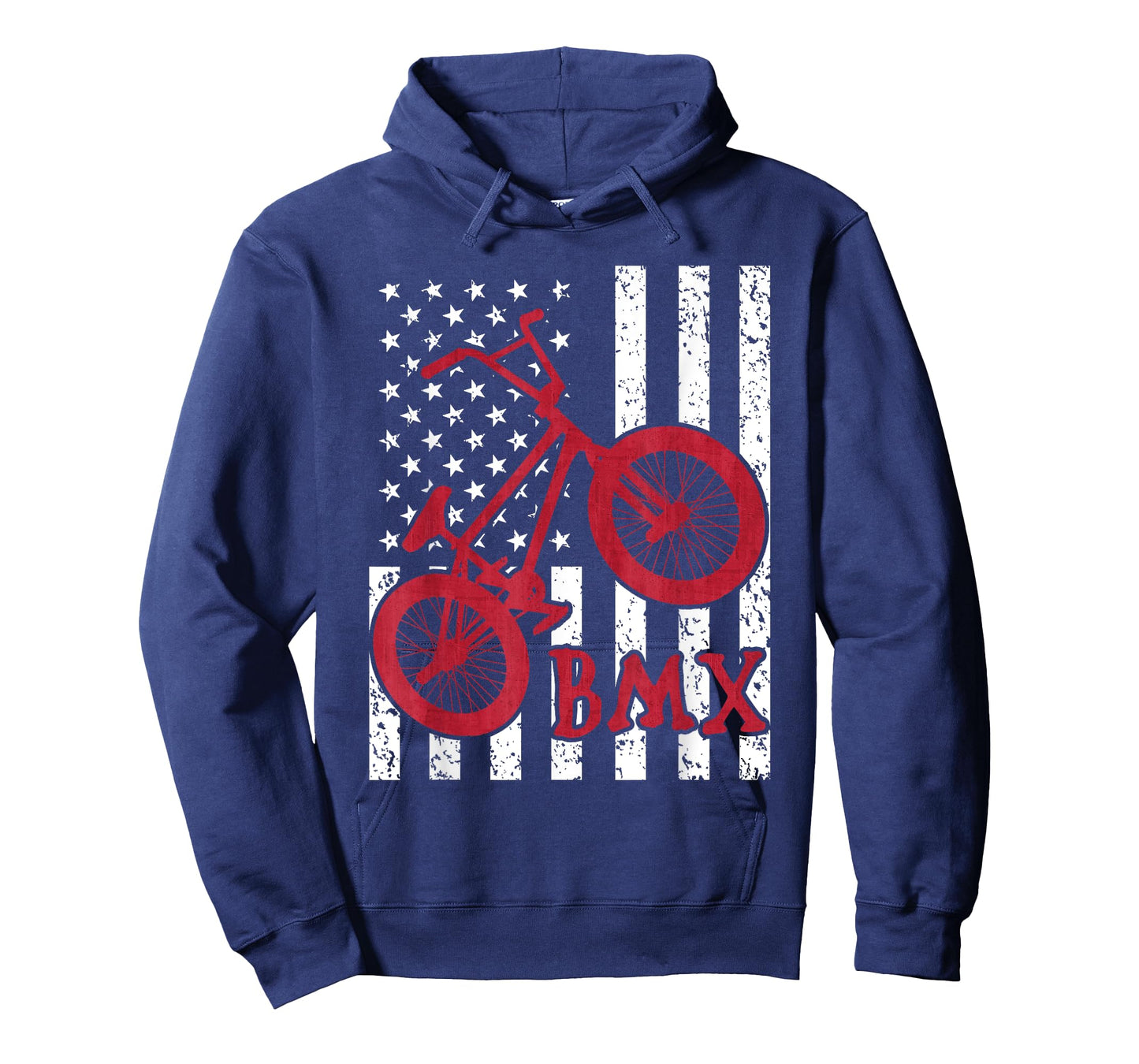 American Flag BMX Bike Funny Patriotic Biking Fan Rider Gift T-Shirt