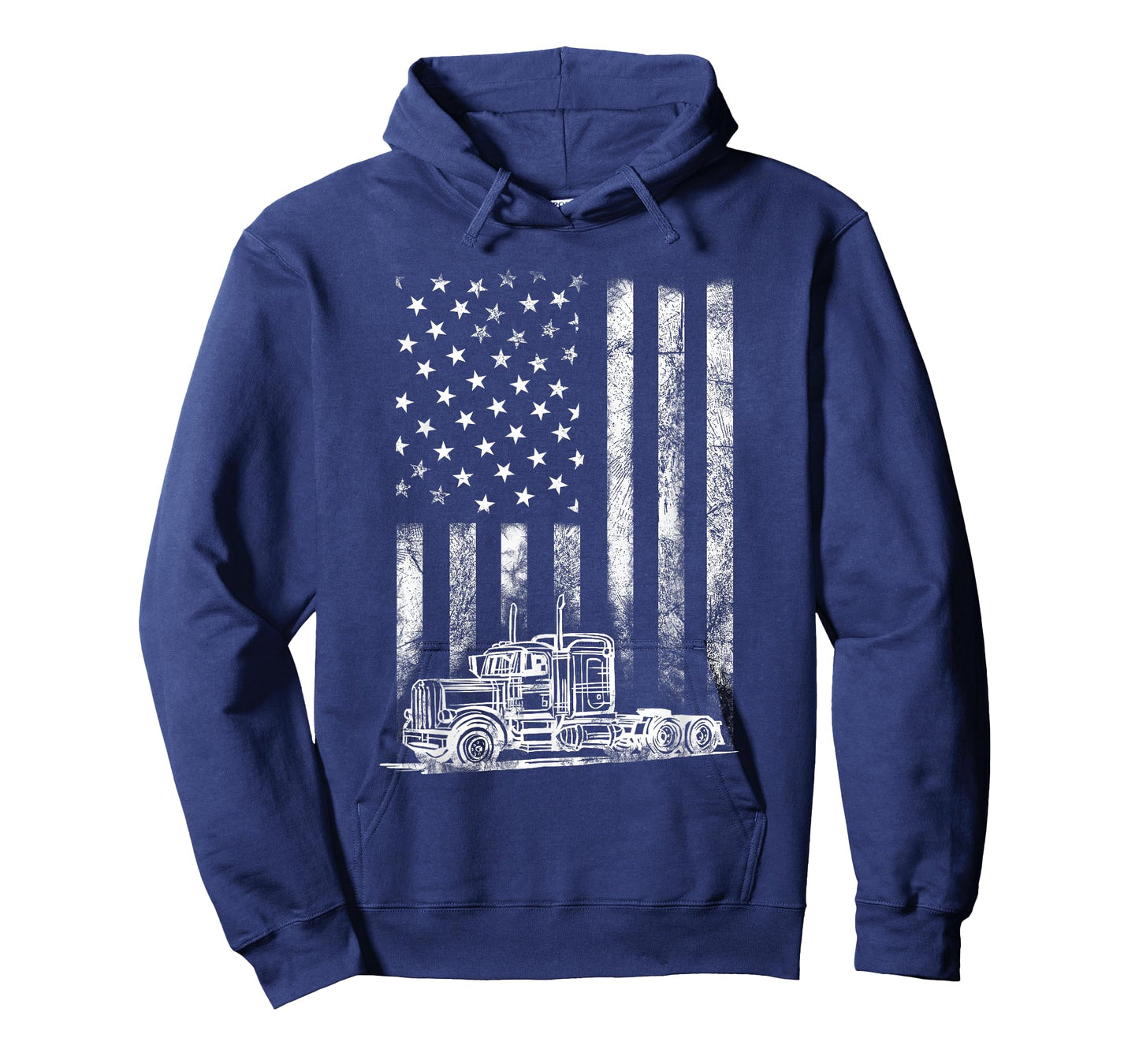 Truck Driver American Flag Trucker Vintage Men Women Gift T-Shirt Small